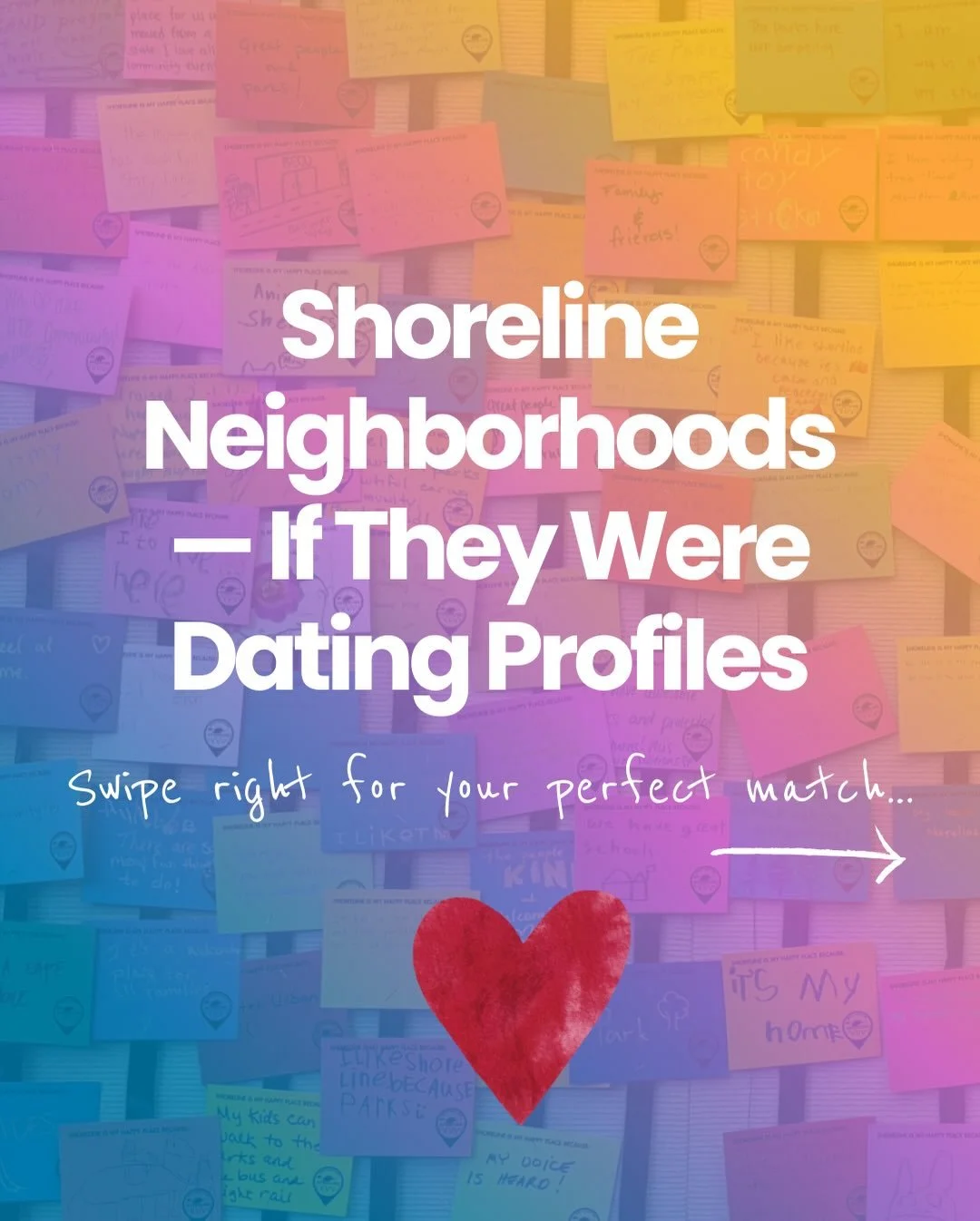 💕 Swipe Right on Shoreline&hellip; 💕

Love is in the air and so is a little neighborhood chemistry 💌 This Valentine&rsquo;s Day, we&rsquo;re playing matchmaker with the 14 Shoreline neighborhoods, each with their own personality, charm, and dating