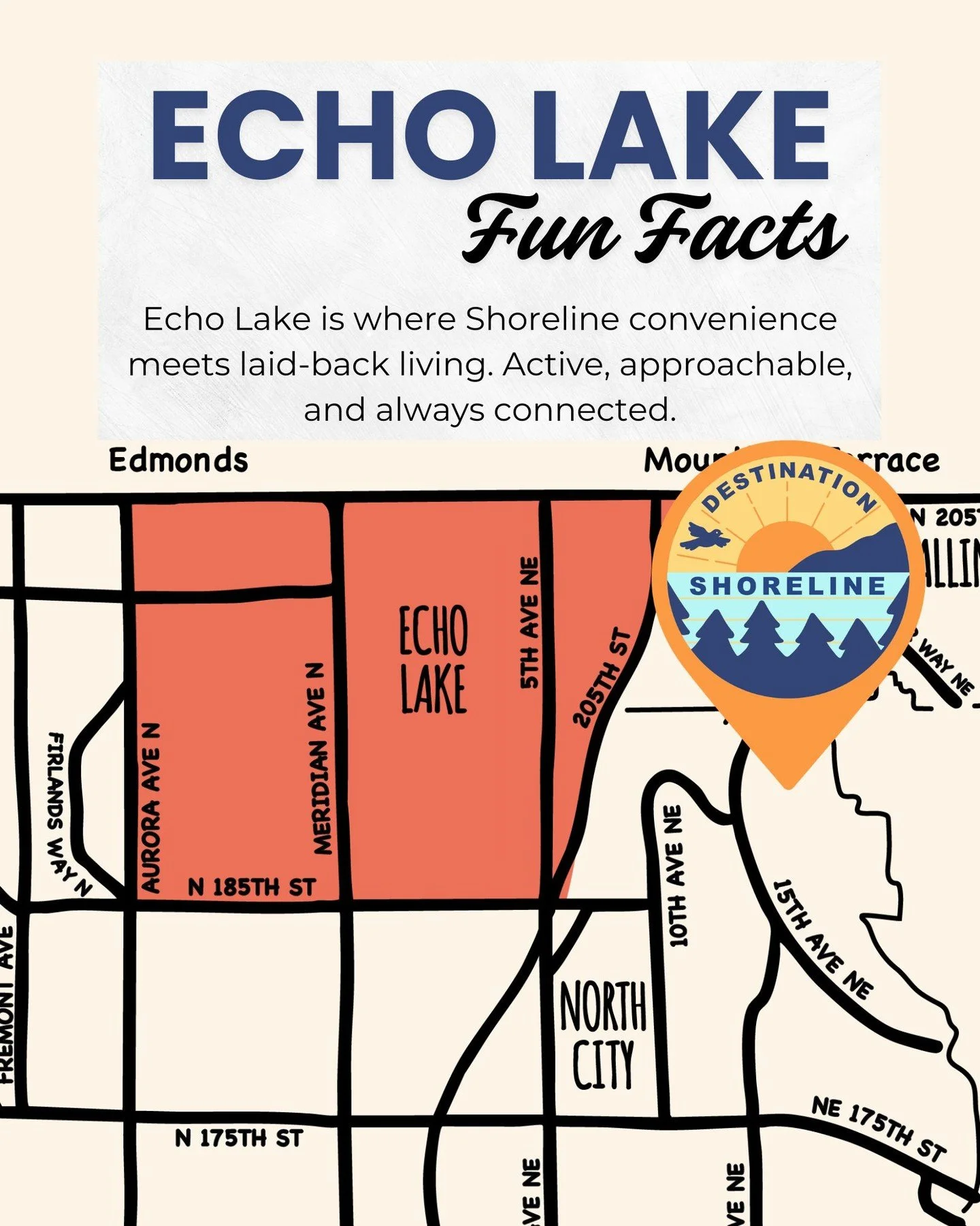 Shoreline Is My Neighborhood - Echo Lake Fun Facts
🌊 Yes, there&rsquo;s a lake: Echo Lake is a true neighborhood landmark and a favorite backdrop for walks and fresh air.
🚲 Trail access: The Interurban Trail runs right through the area, making it e
