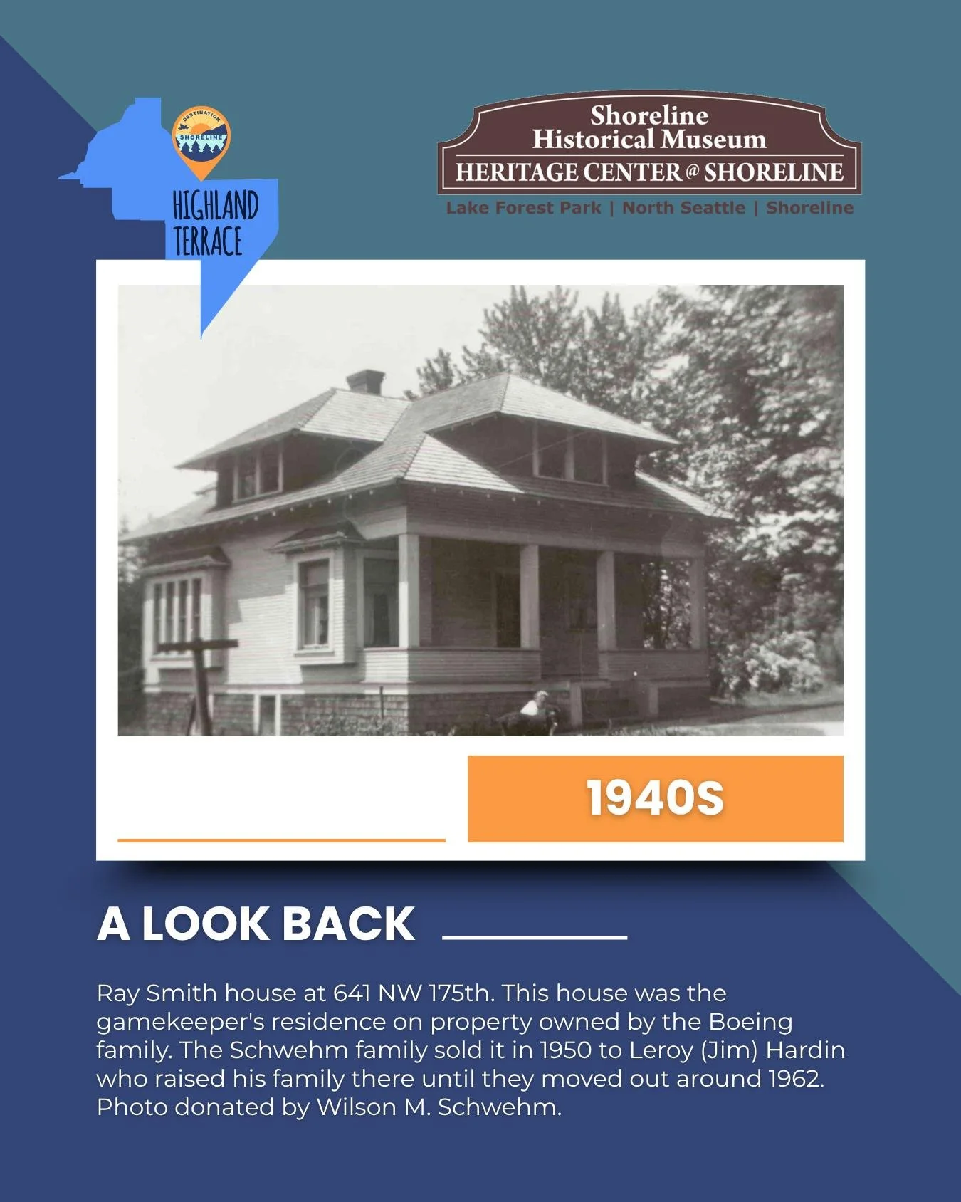 ✨ A little Shoreline History in Highland Terrace ✨

In partnership with the Shoreline Historical Museum, we&rsquo;re stepping back in time to explore the stories that shaped Shoreline.

From a 1940s gamekeeper&rsquo;s home tucked into what was once B