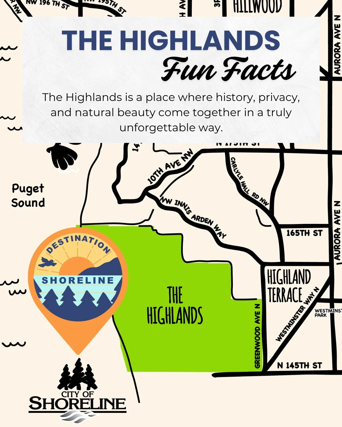 Shoreline in My Neighborhood - Let's get to know The Highlands
Tucked among the trees, full of history, and quietly one of Shoreline&rsquo;s most unique neighborhoods 🌲✨

The Highlands Fun Facts:
🌲 Designed to blend with nature: Developed in the ea