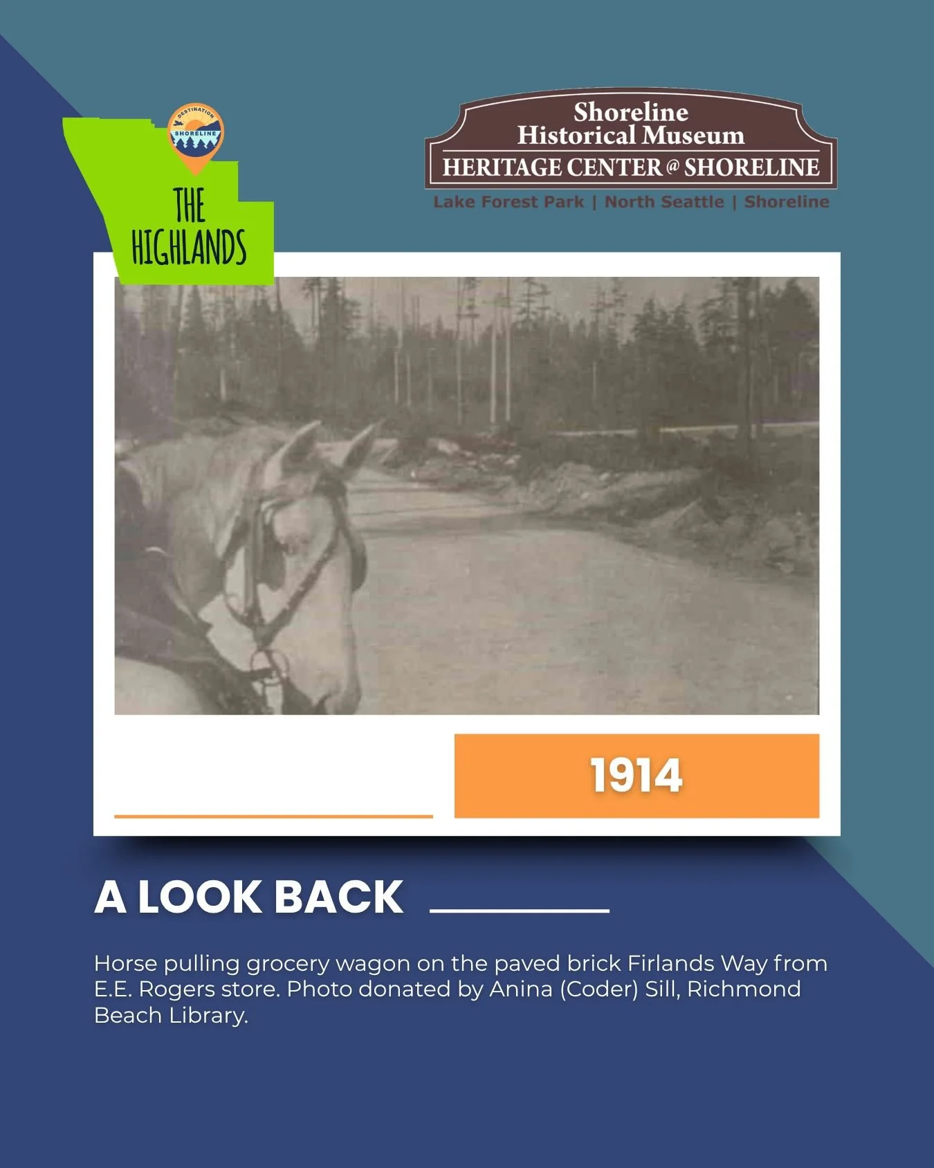 A little Shoreline History around the time of development in The Highlands ✨

In partnership with the Shoreline Historical Museum, we&rsquo;re stepping back in time to explore the stories that shaped Shoreline.

📍 1914: A horse-drawn grocery wagon m