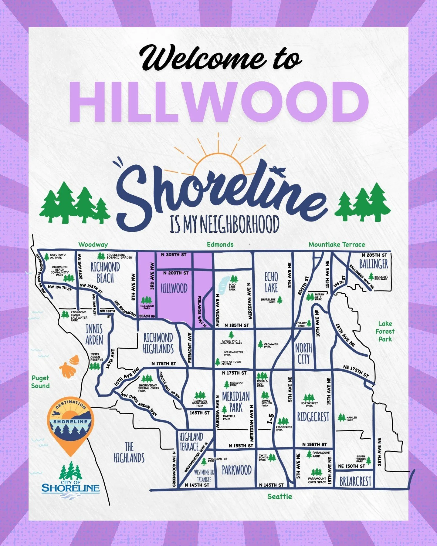 Shoreline Is My Neighborhood - Where is The Hillwood Neighborhood?
Hillwood is one of Shoreline&rsquo;s quietly charming neighborhoods. Tucked into the southwest corner of the city with a wonderfully wooded, residential feel. With mid-century homes, 