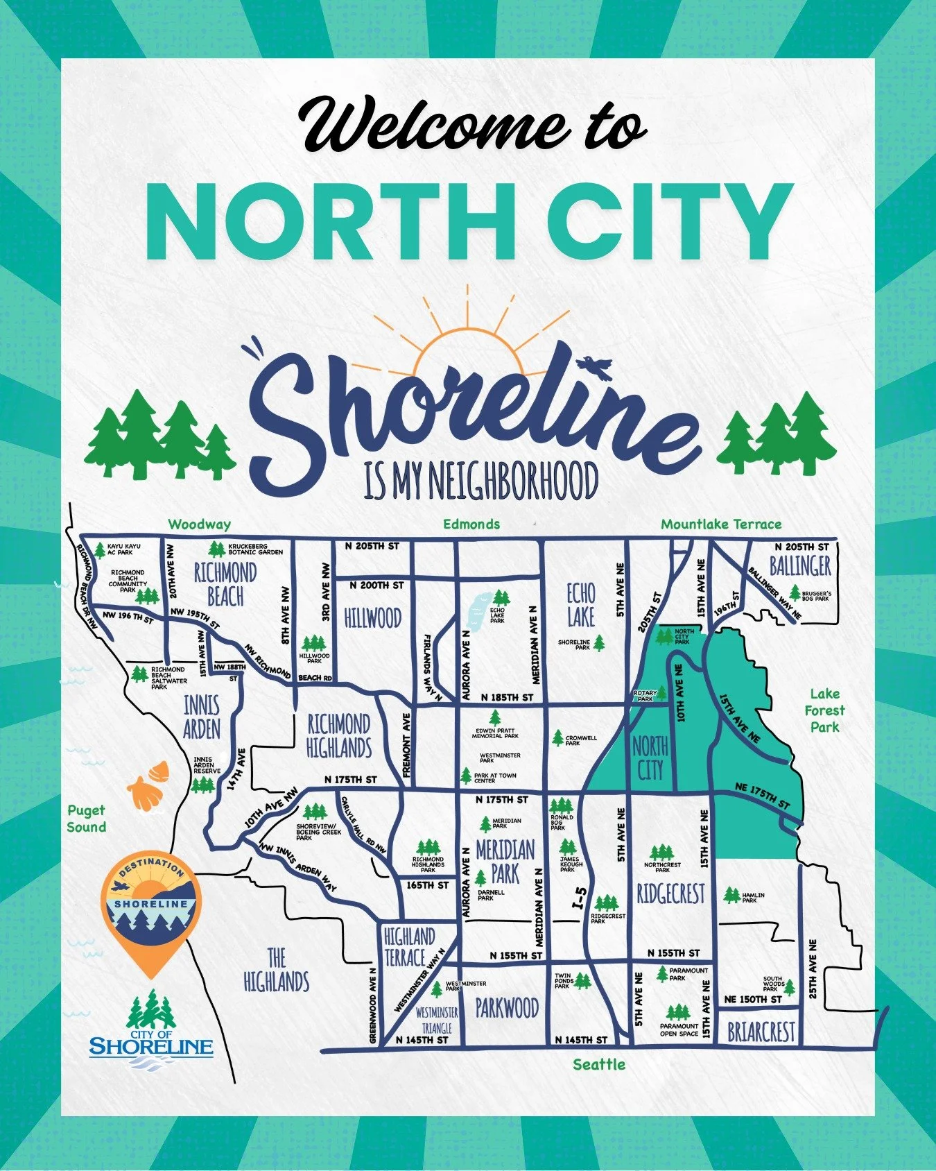 🌟 Welcome to North City! 🎶 

North City is one of Shoreline's most vibrant and connected neighborhoods, known for its welcoming small businesses and strong sense of community. The active North City Neighborhood Association hosts monthly meetups tha