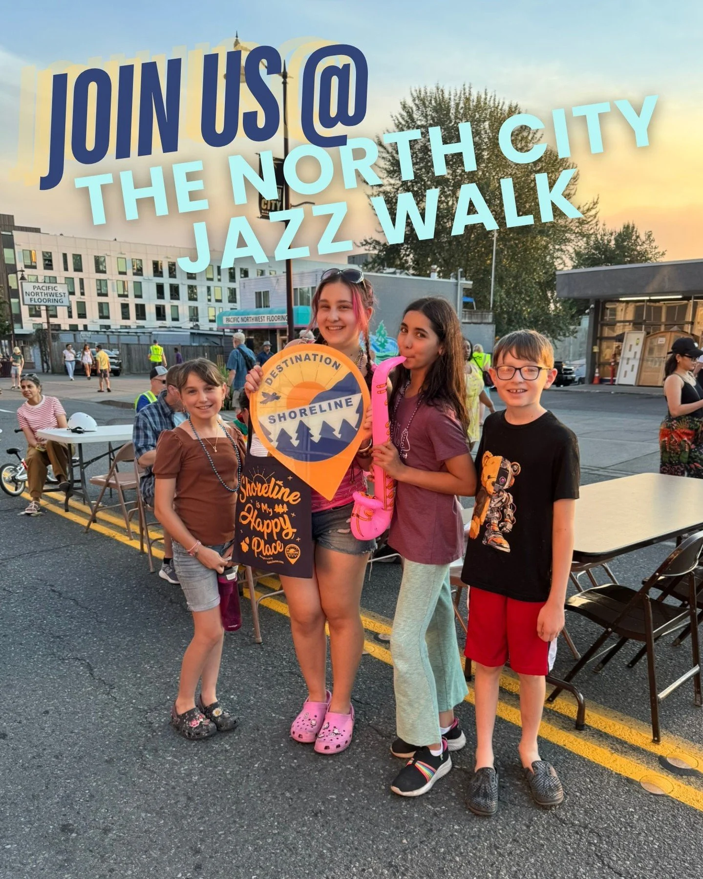 Join Destination Shoreline Tonight at the North City Jazz Walk!
🎷🎹🎸🎺🪘🎶 🎷🎶🎟️

This fun, affordable, family-friendly event begins at 6:00 PM on Tuesday August 11 with special "jazz bites" all along the street. At 6:30 PM, bands start