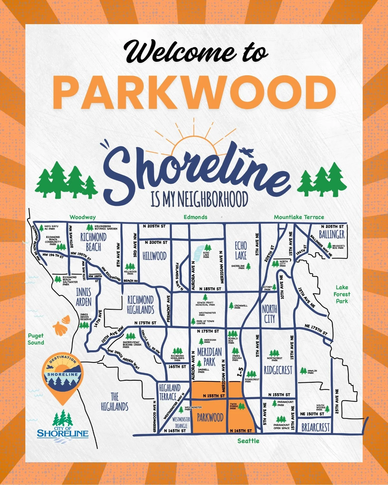 Shoreline Is My Neighborhood - Where is the Parkwood Neighborhood?

Parkwood sits in south-central Shoreline and is one of those neighborhoods that quietly checks all the boxes. With tree-lined residential streets just moments from Aurora, I-5, and e