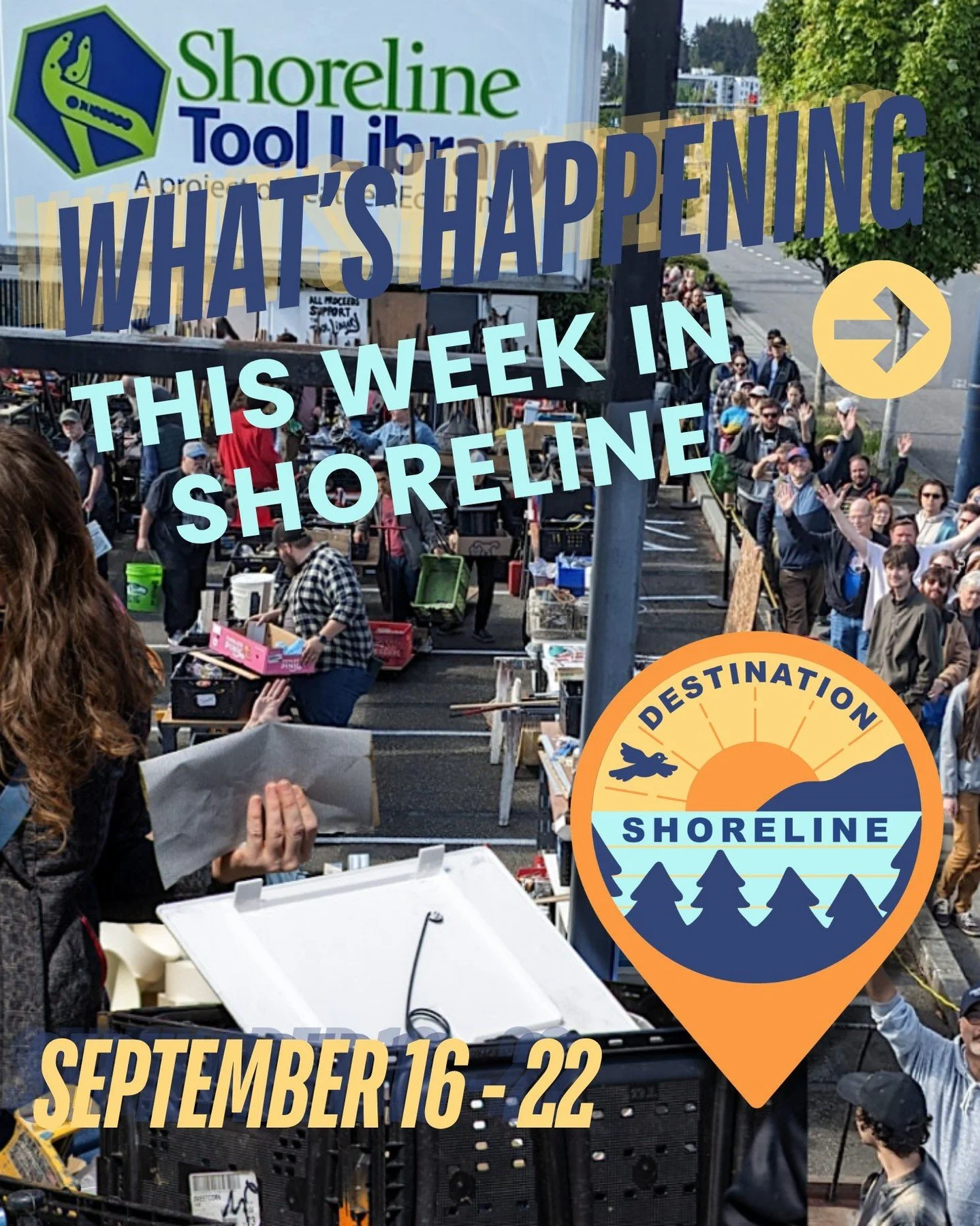What&rsquo;s Happening This Week in Shoreline | September 16 - 22 🌟 🔨 

It&rsquo;s a busy week in Shoreline, with an especially packed Saturday! Hunt for treasures at the Shoreline Tool Library&rsquo;s &ldquo;All Offers Accepted&rdquo; Tool Sale or