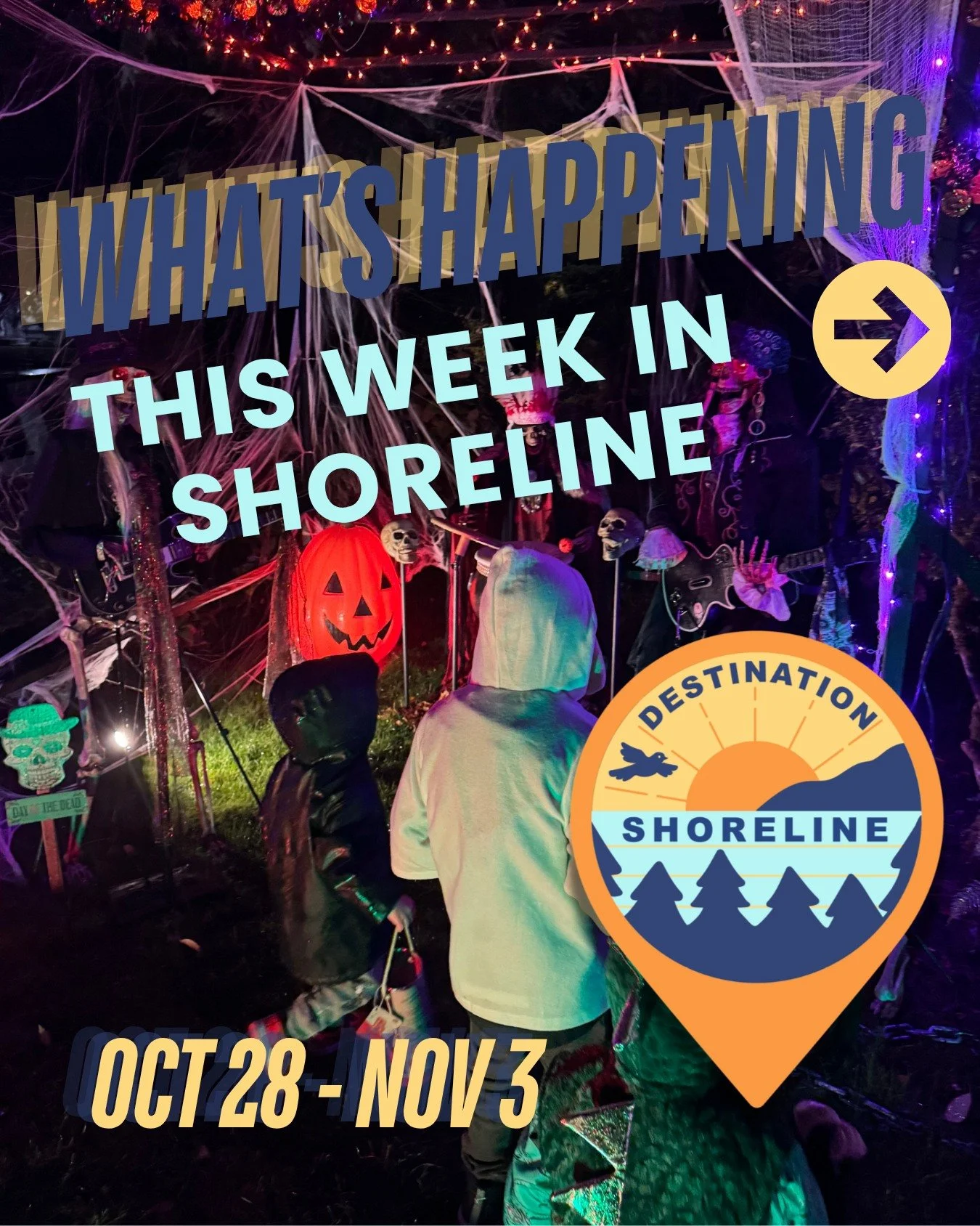 What&rsquo;s Happening This Week in Shoreline | Oct 28 - Nov 3 🎃 

🎃👻 It's Halloween week in Shoreline, and there's no shortage of spooky fun around town! Whether you're looking for family-friendly trick-or-treating, costume parties, pumpkin carvi