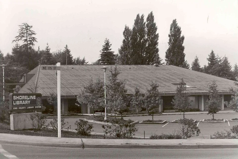 1978. Shoreline Library. Shoreline Library at 175th St and 5th Avenue NE. Photo taken by Bart Harwood.