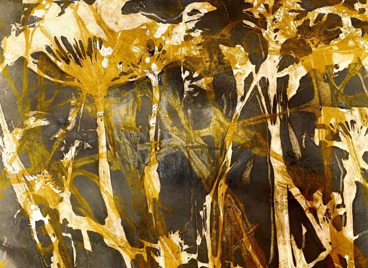 "Grasses" Gelatin Monotype

