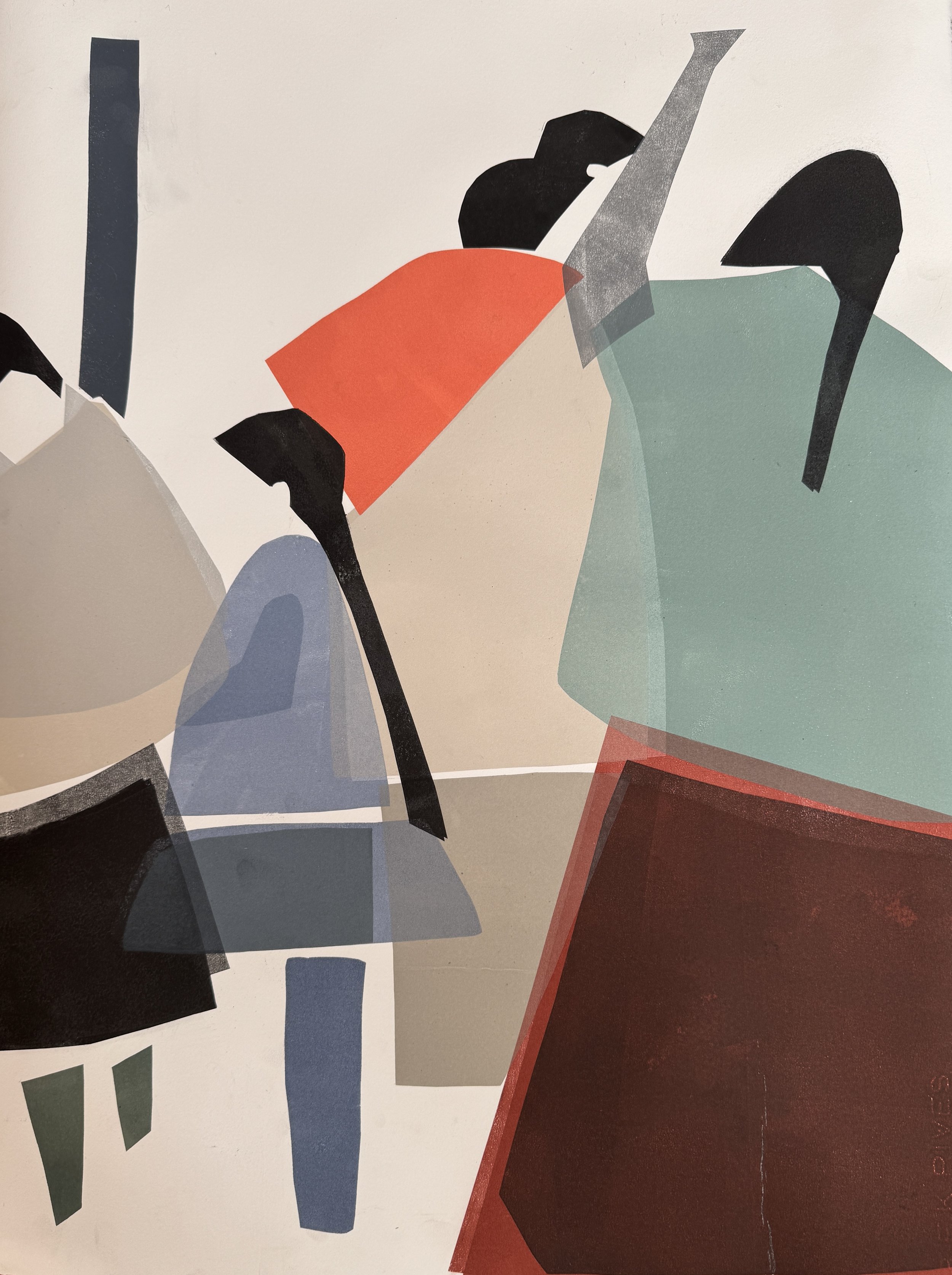 " Mexico City Subway Women's Car"
Monoprint22x30"