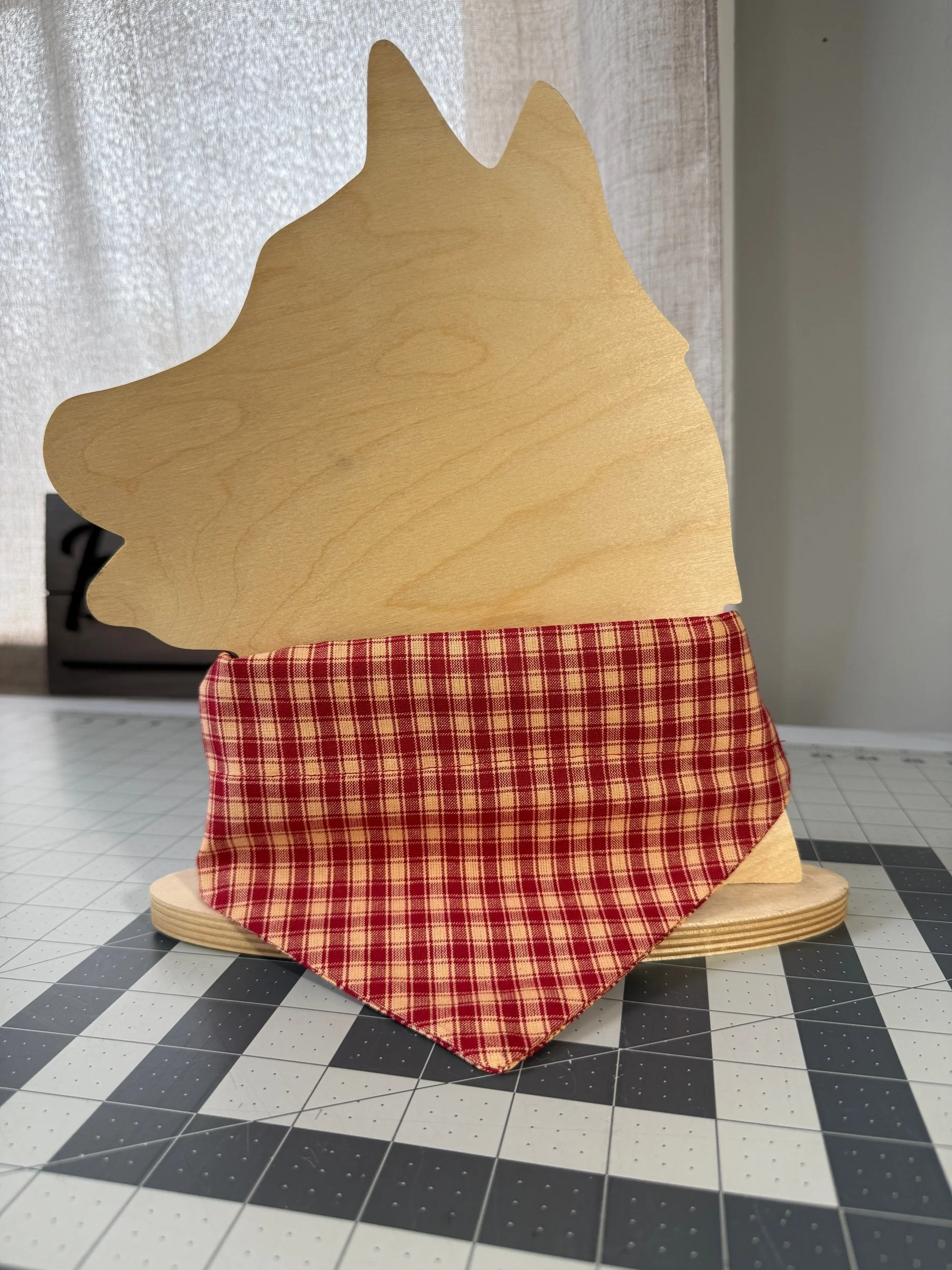 Grandma's Plaid Dog Bandana