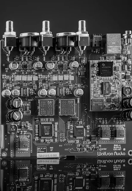 Detail view of the Wattson Madison Streamer DAC PC Board