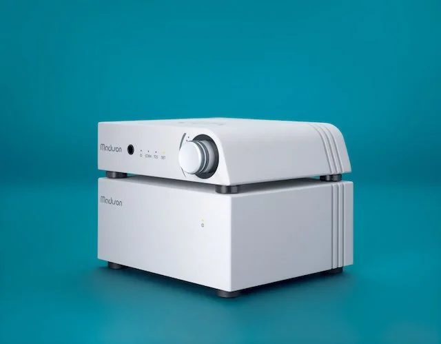 Wattson Madison Power S external power supply paired with Wattson Madison streamer sitting on top.