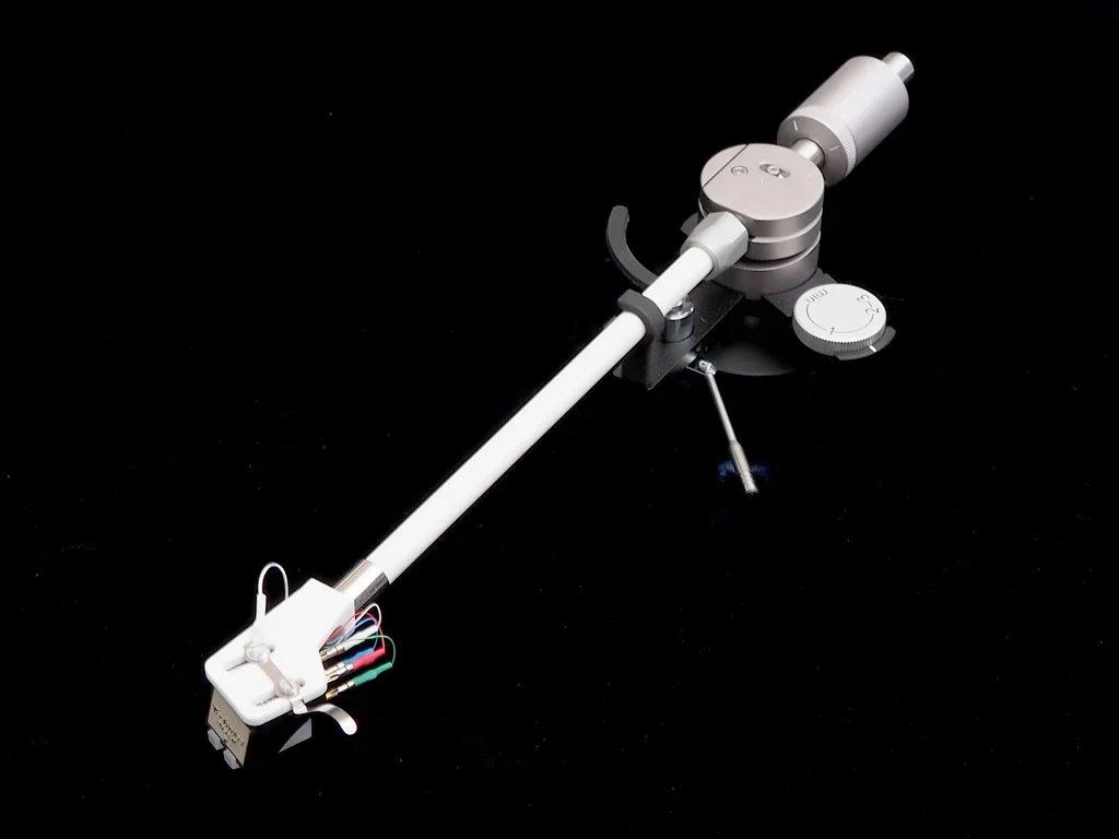 Korf TA-AF9/10 fixed-headshell tonearm with white alumina ceramic arm tube and ceramic headshell.
