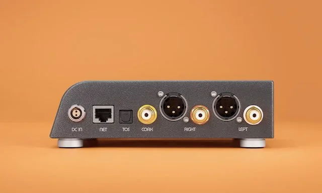 Rear panel connections of Wattson Madison Streamer DAC with Ethernet, S-PDIF inputs, RCA and XLR outputs