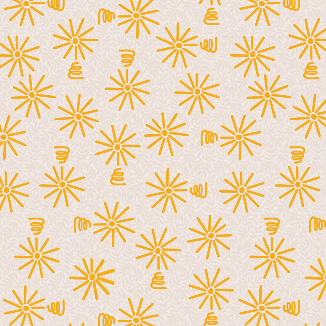 Hand drawn vector illustrations of a vintage mid-century tree topper in a goldenrod.