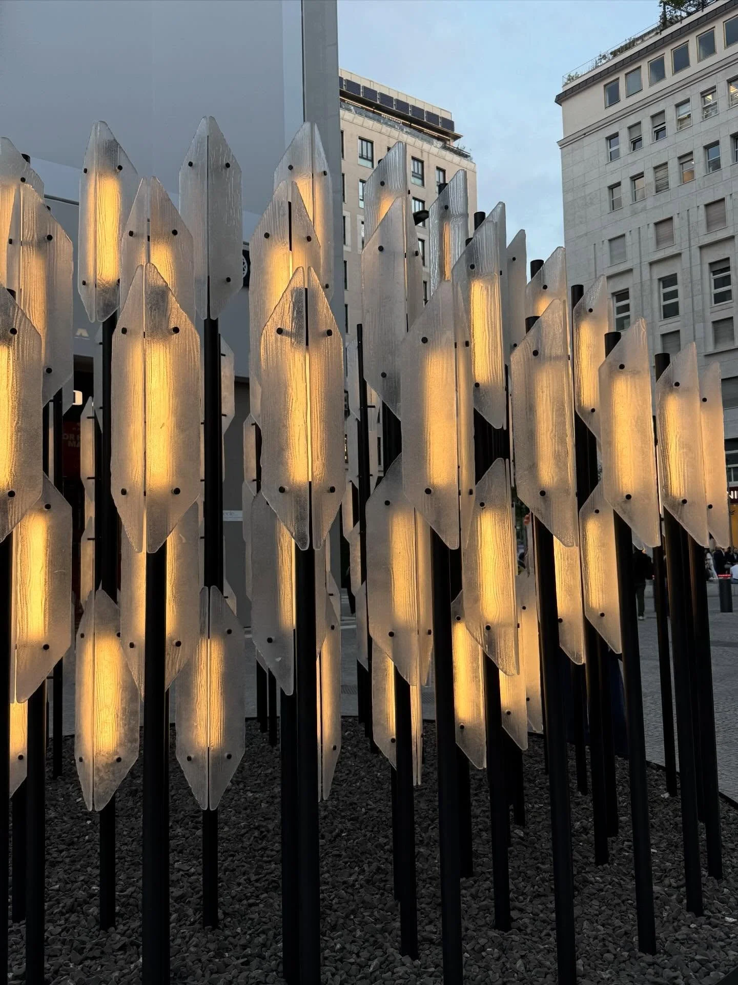 Beacon by @leebroom &amp; @brokislighting displayed in Milan at Piazza San Babila