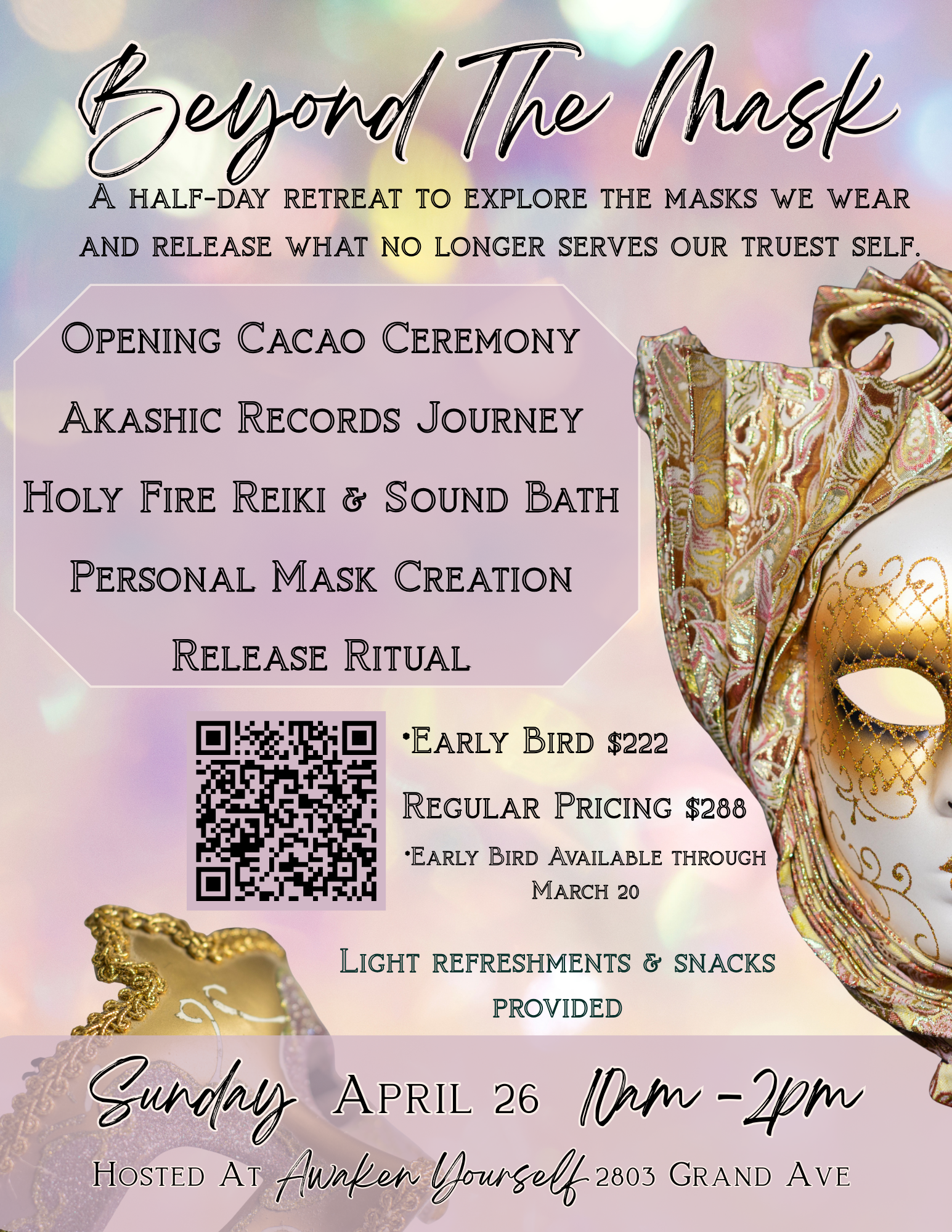 Beyond The Mask: A half day expereince