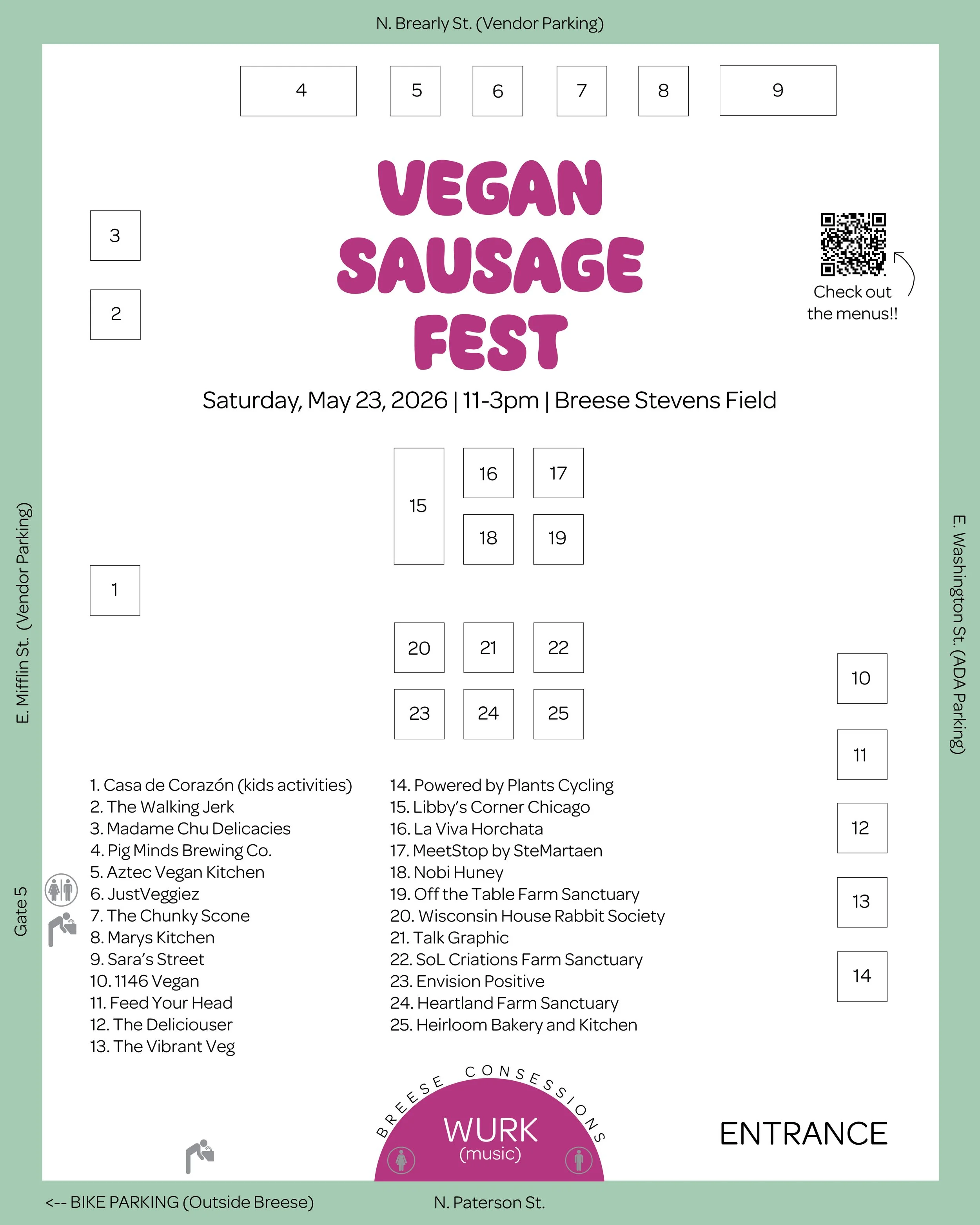 Vegan Sausage Fest Map 2026