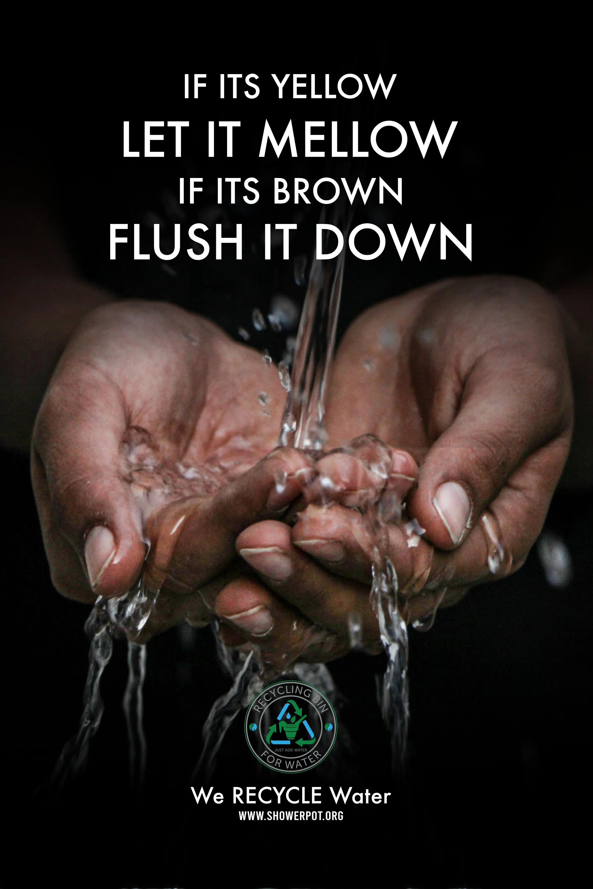 Showerpot Poster - if it's yellow let it mellow