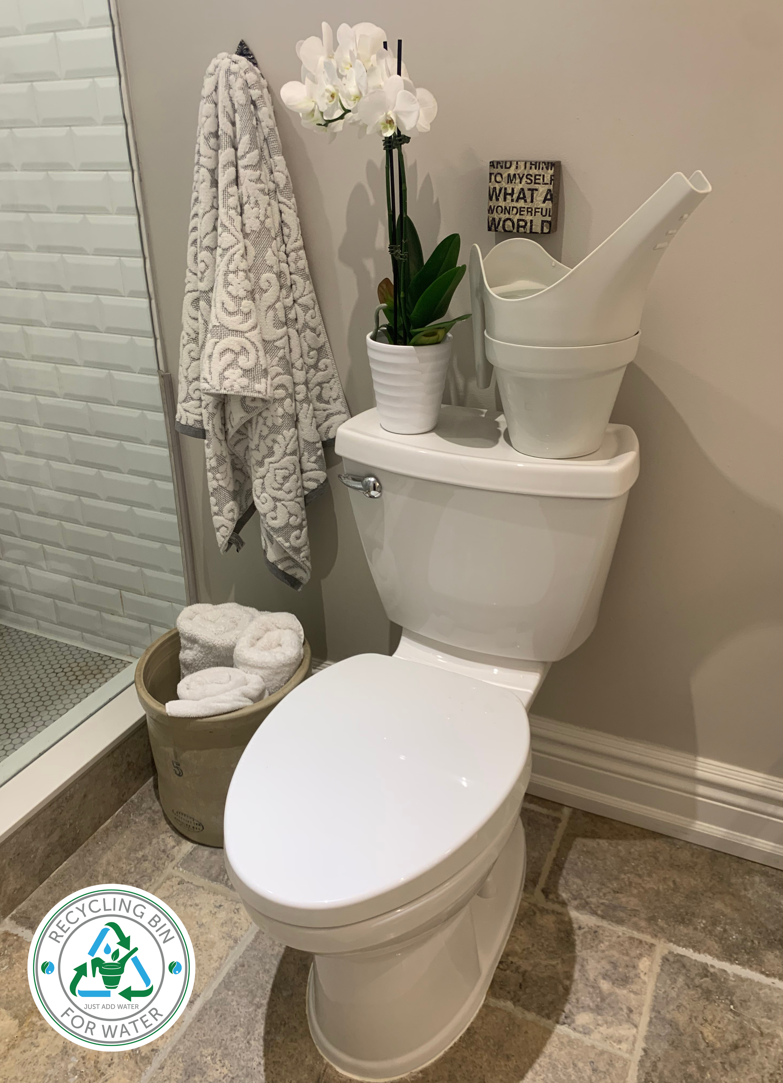 Water Recycling Toilet by The ShowerPot Fundation, invented by James Peters