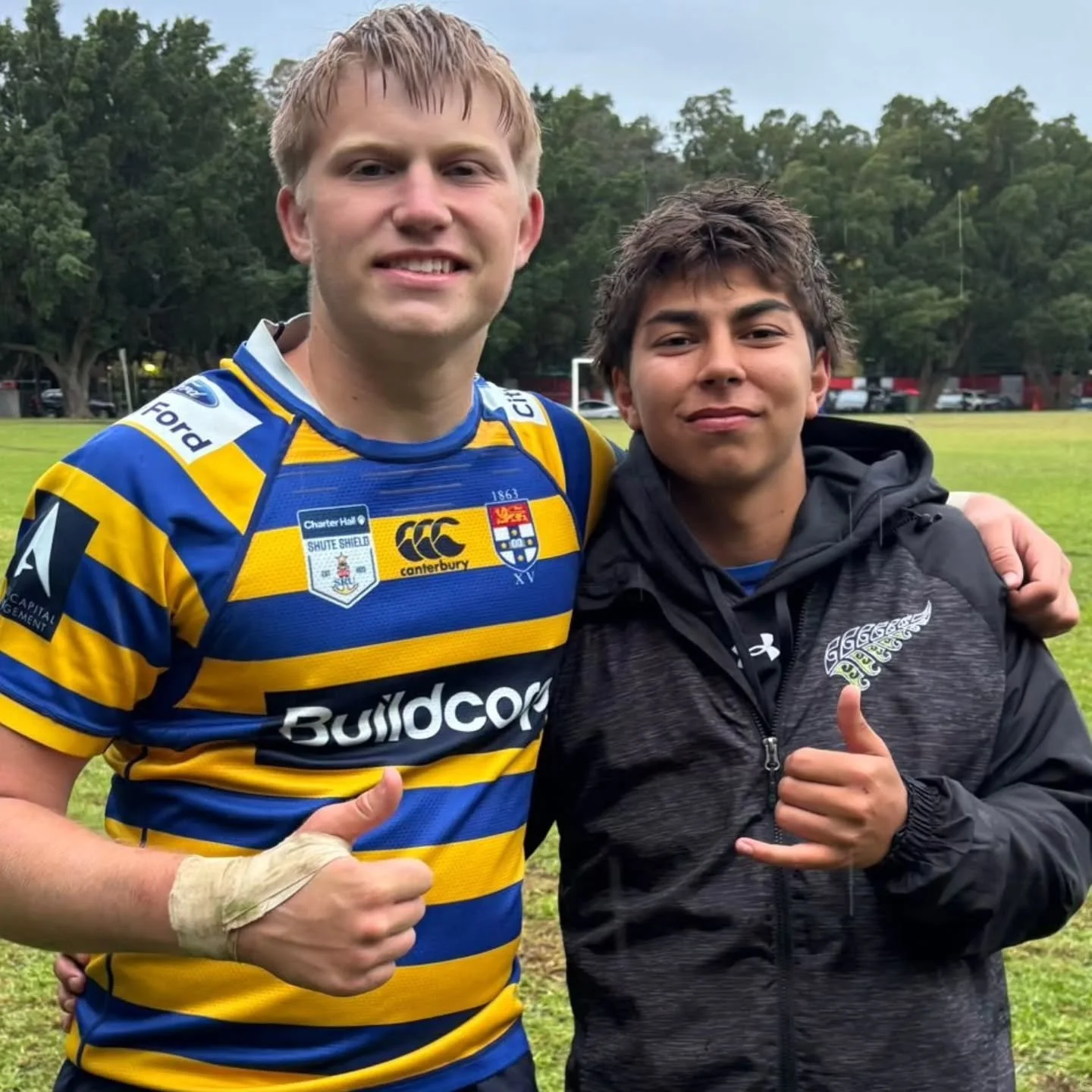 Wallabies Alex and Nalu after a jersey swap against Sydney University! Let's wish these boys luck on the remaining matches in Australia and New Zealand as part of the @sdlegion Academy tour. 

Great to see these boys on the field and soaking up some 