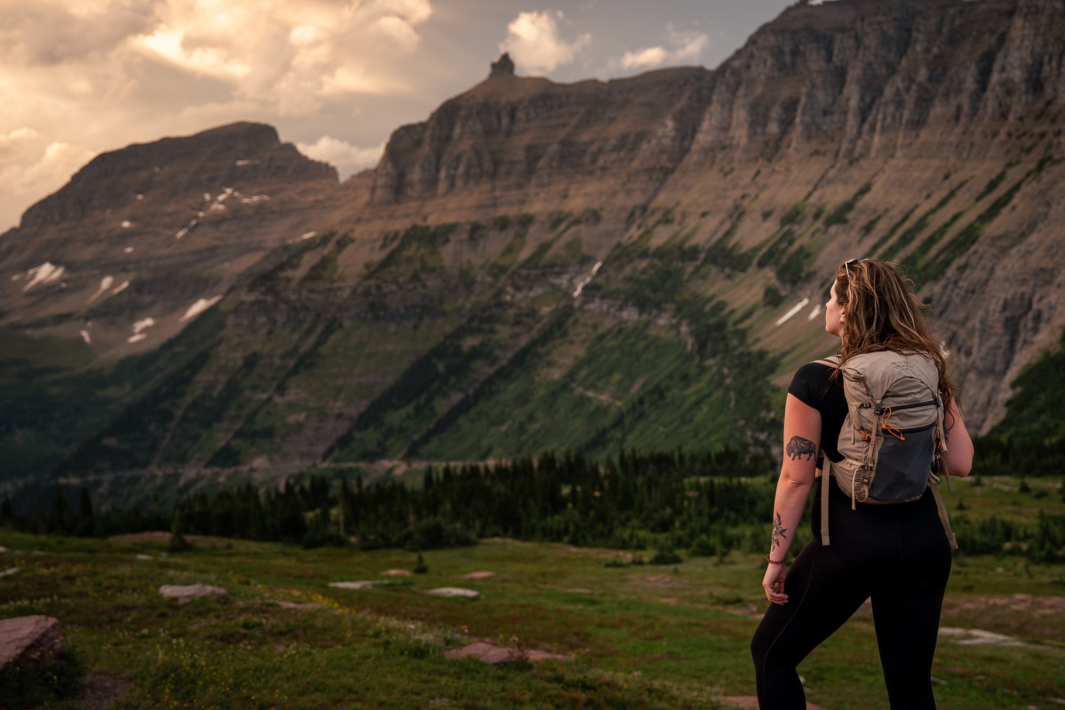 Hidden Lake Overlook Hiker with a Buffalo Tattoo