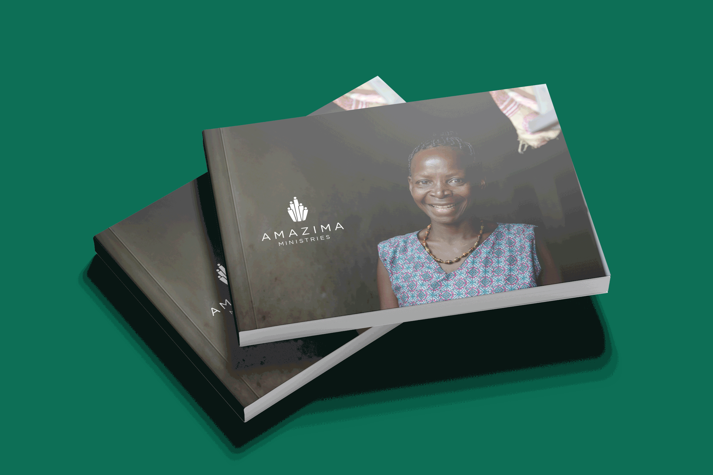 Print booklet for nonprofit Amazima, a nonprofit providing education for children in Uganda.