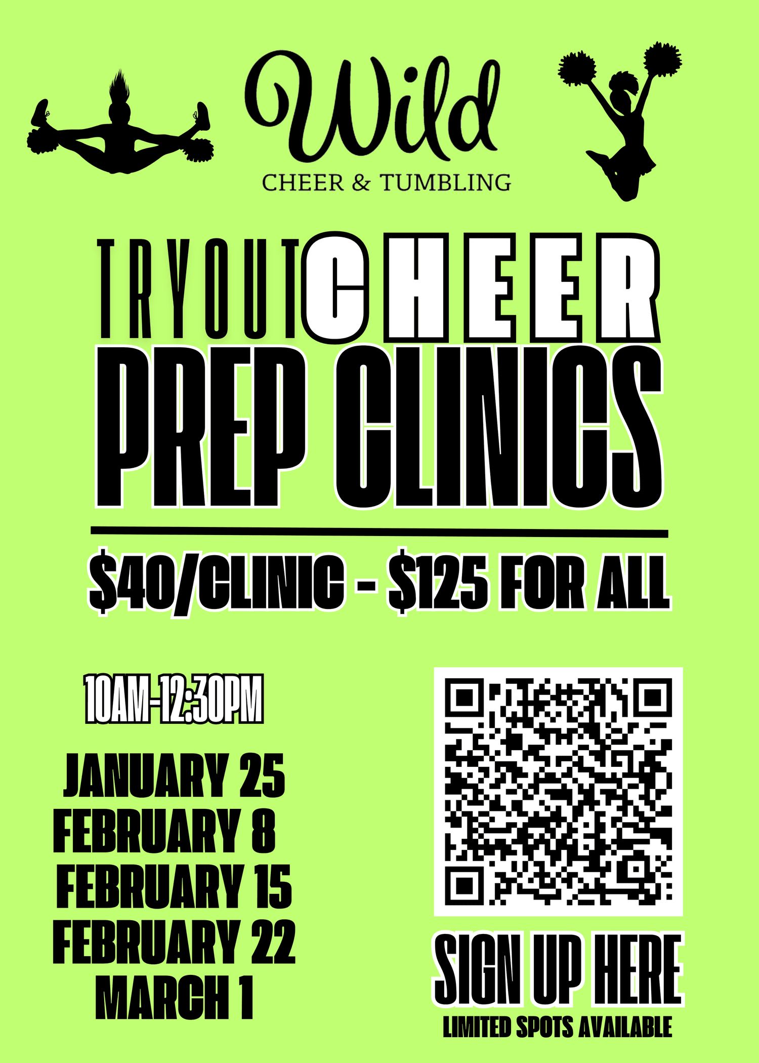 Cheer Tryout Prep Wild Cheer Tumbling