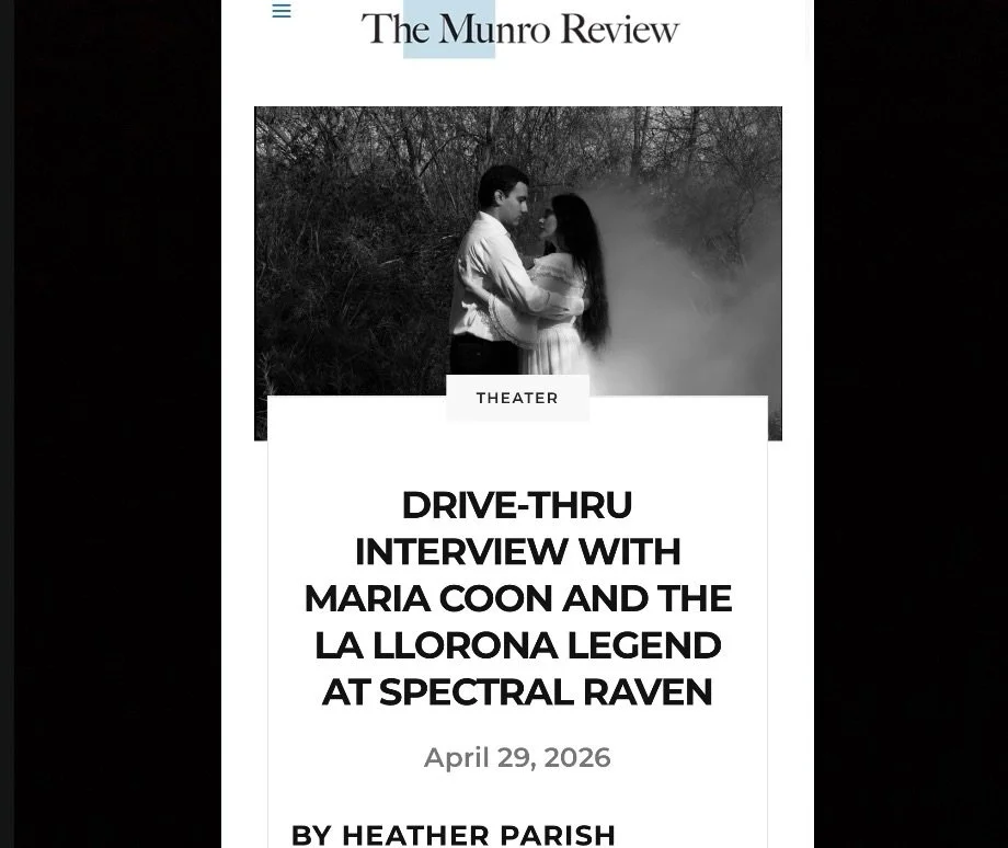 Spectral Raven Meets the Press!  Check out this interview about Balada De Muerte!!! Over half of our entire ticket stock is gone! Grab yours now-before  they vanish forever! 
👰🏻💀🕯️🩸🐦&zwj;⬛

Link to article: https://munroreview.com/2026/04/29/dr