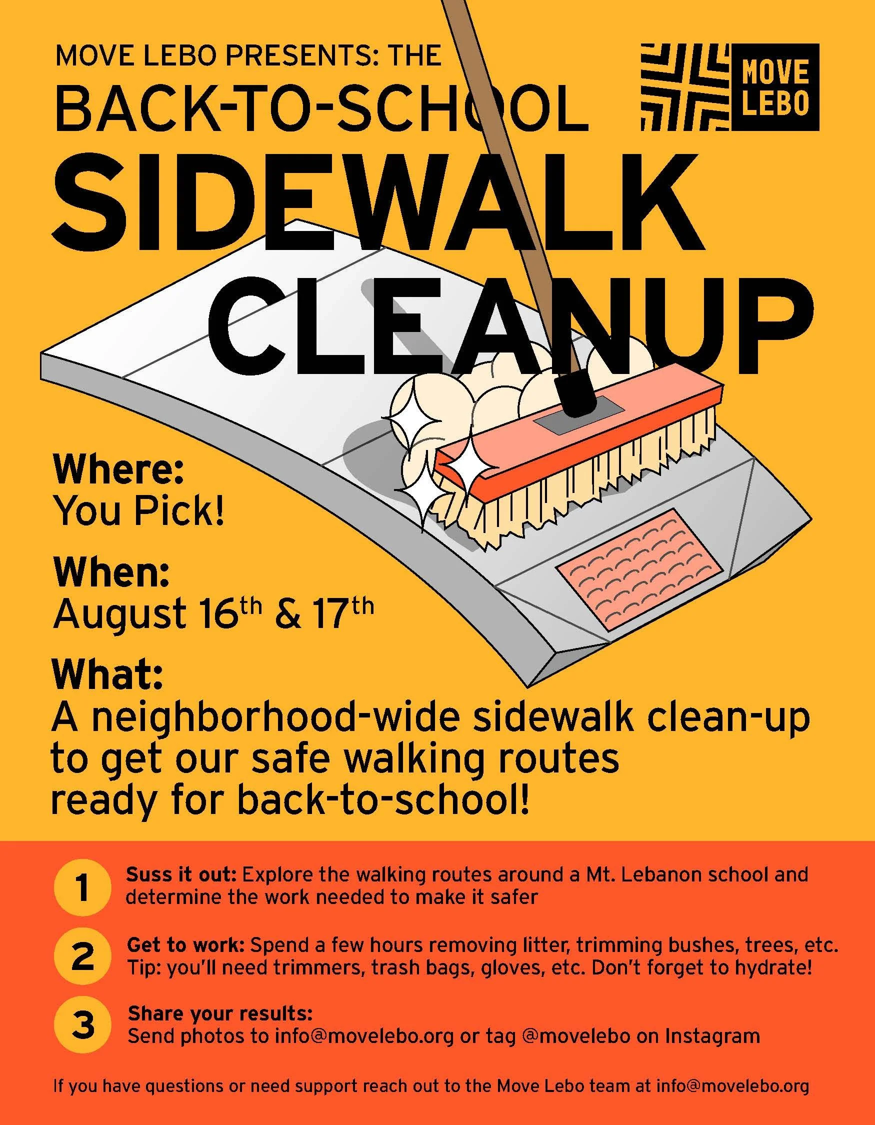 Back-to-School Sidewalk Clean-up