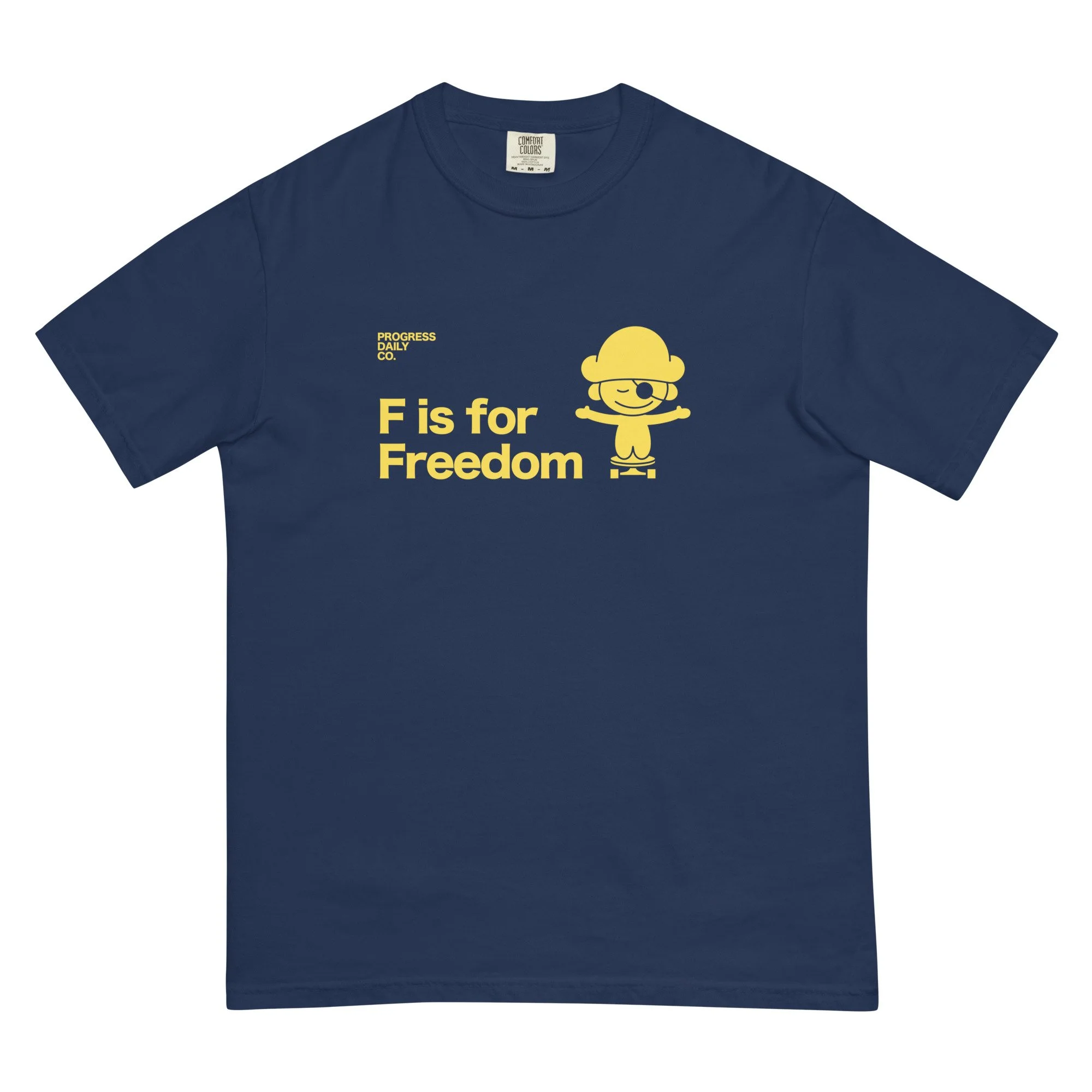 F is for Freedom Navy Tee