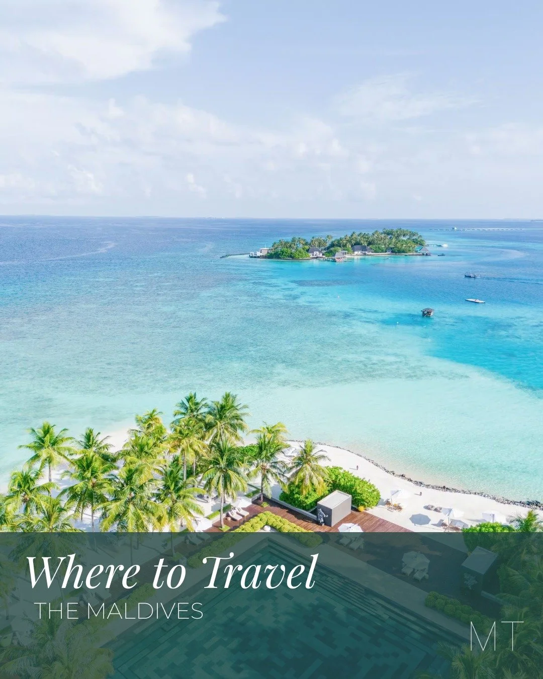 Overwater bungalows on the mind? Let's talk The Maldives, where overwater villas, turquoise lagoons and barefoot luxury define paradise. 

Here's the 101 on The Maldives: 
🌊 Getting There: Fly into Mal&eacute;, then connect via speedboat or seaplane