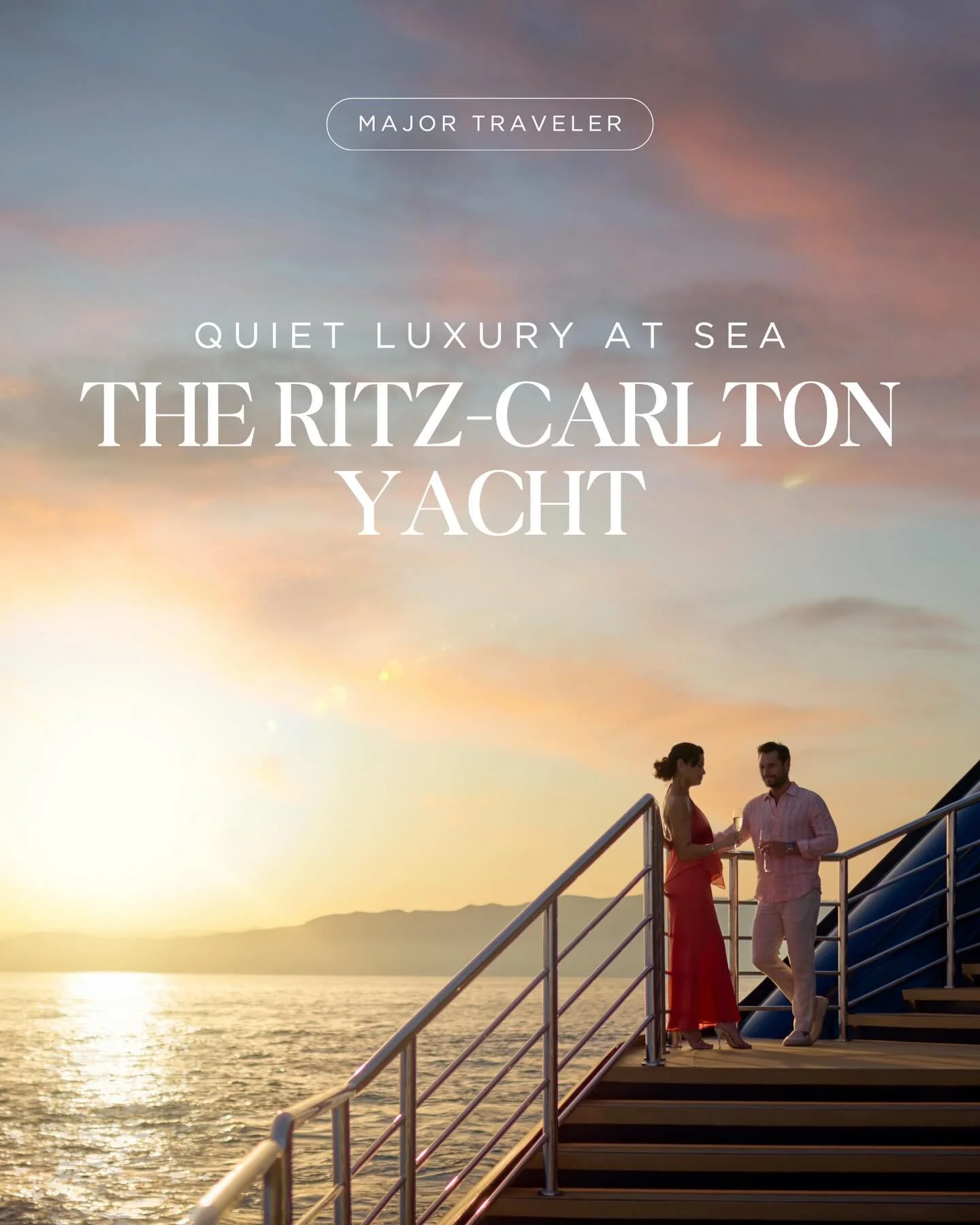 Sail aboard the The Ritz-Carlton Yacht Collection and experience luxury in its most effortless form&mdash;private terrace suites, refined lounges, and the intimacy of only 448 guests on board.

Designed to mirror the signature Ritz-Carlton experience