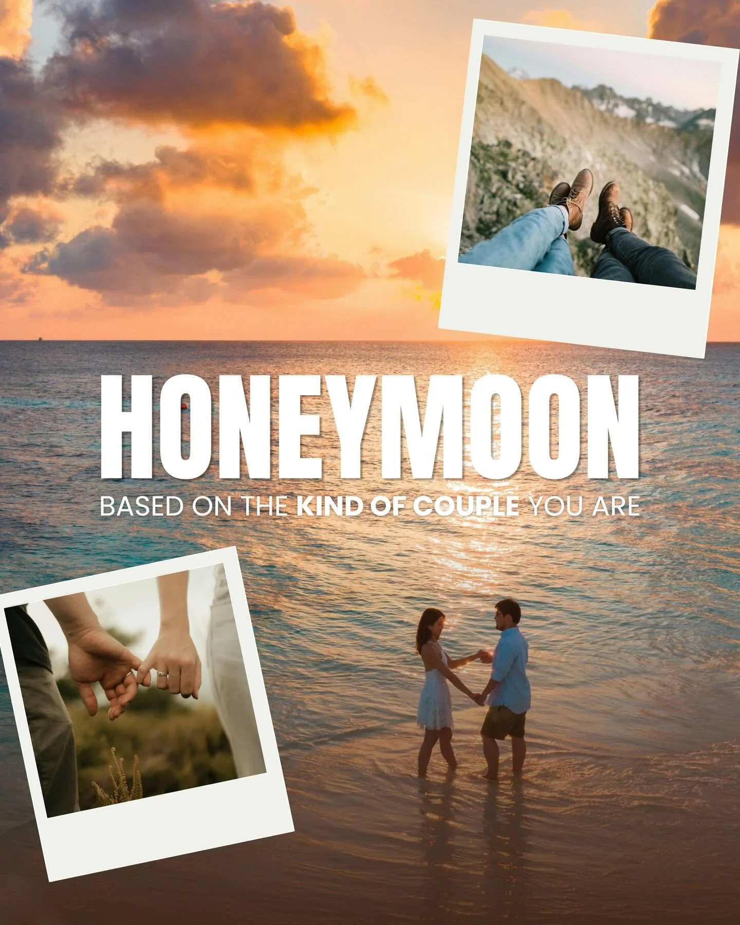 Not all honeymoons are the same, 
and they shouldn&rsquo;t be.

The best ones aren&rsquo;t about the destination,
they&rsquo;re about you as a couple.

Which one feels like you? 👇🏽💖