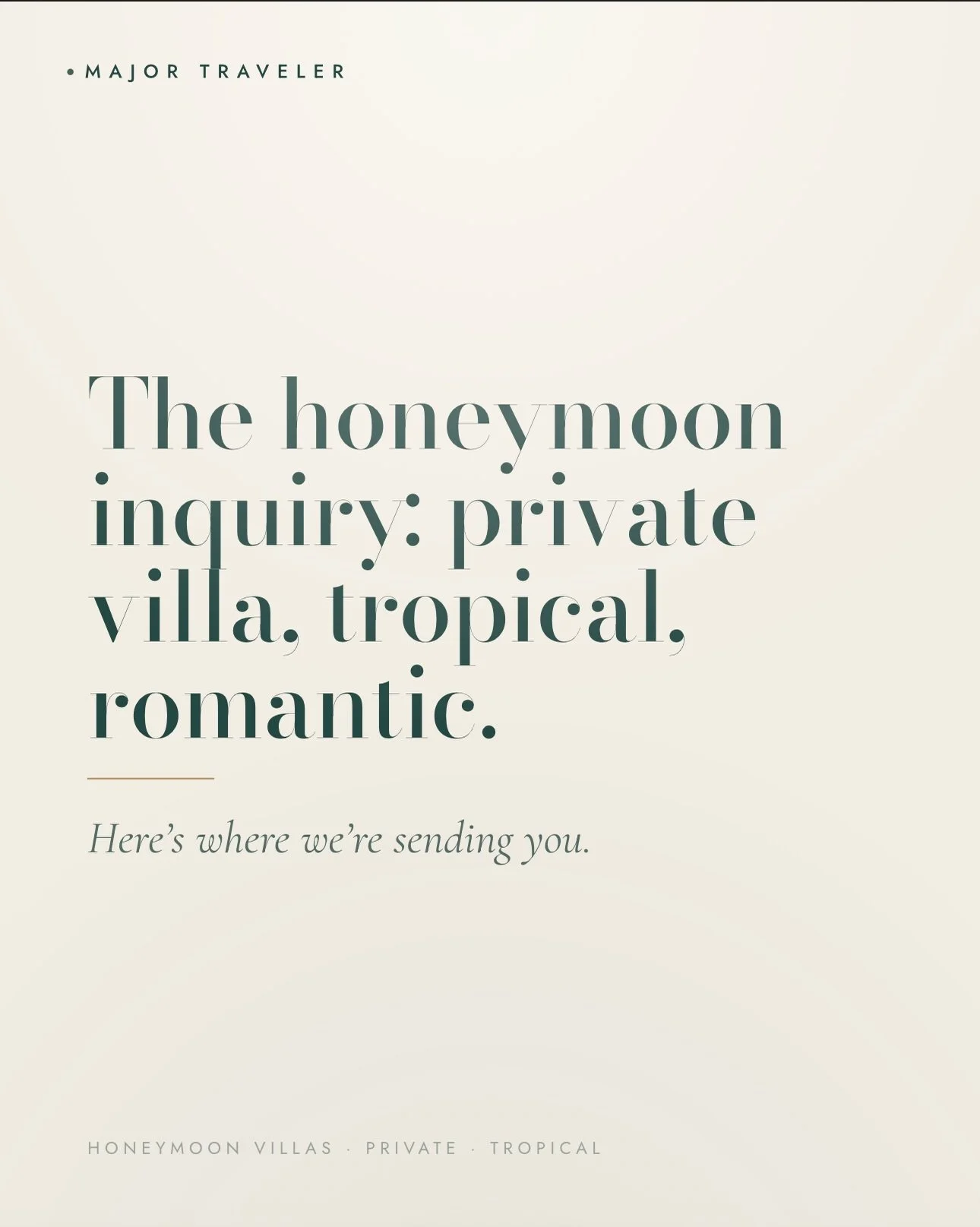 Save this one! These are the eight recs we hand to couples who want the ocean, total privacy, and a honeymoon that feels like only the two of them exist. 

Private villa + hotel amenities = the perfect honeymoon.

We spend all day matchmaking - ensur