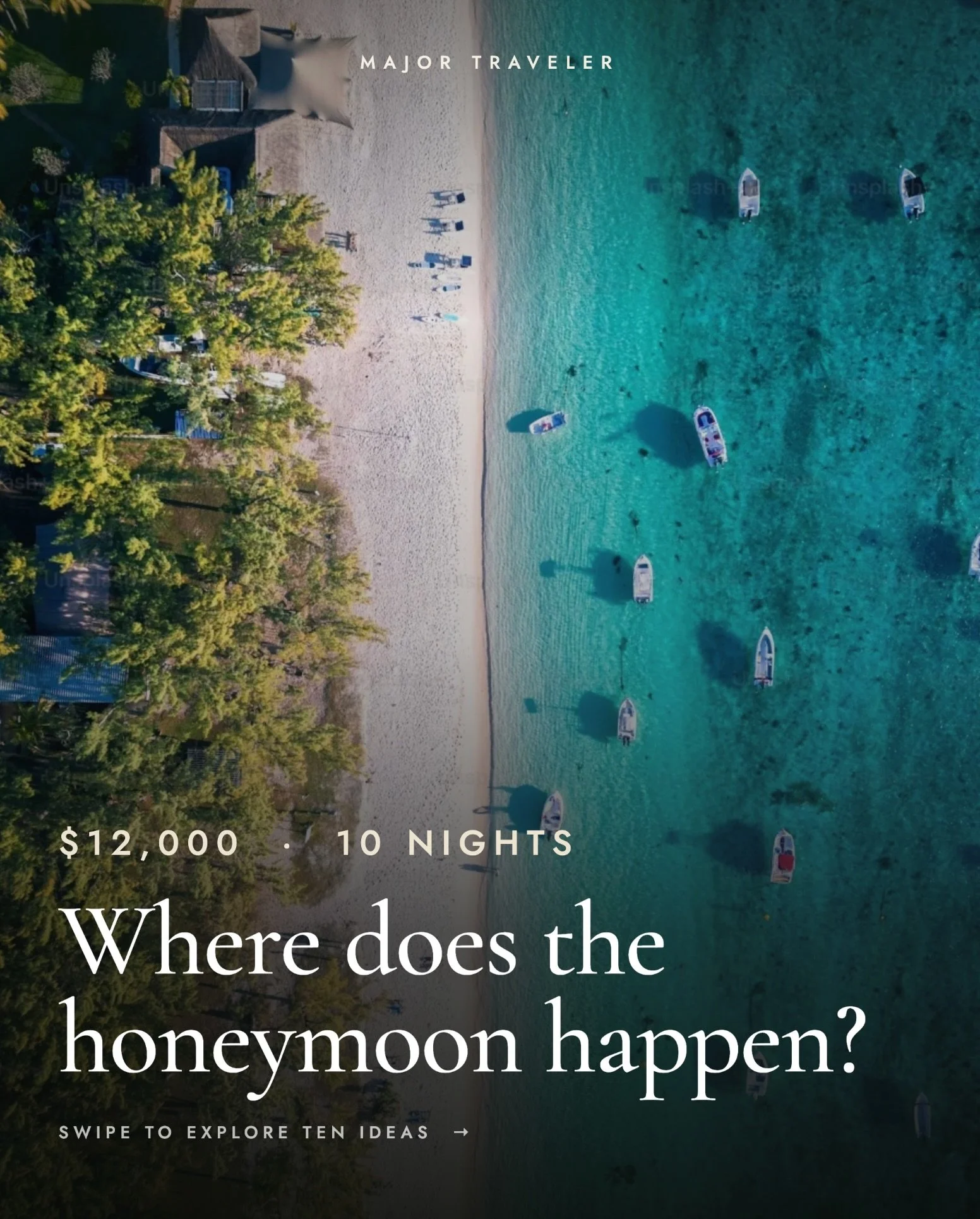 A $12K honeymoon isn&rsquo;t about doing everything at the highest level.

It&rsquo;s about finding the right hotel, seamless logistics and experiences that actually match YOU.

Here&rsquo;s what this looks like across eight destinations where your b
