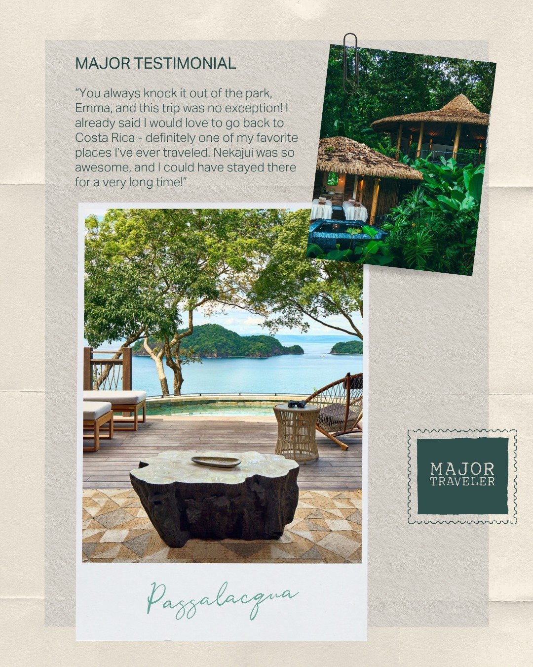 Costa Rica wasn't just a trip. It was the one Laura keeps talking about. 🌿

When a destination stays with you long after you've left, you know it was planned right.

🔗 Link in bio to get started.

#MajorTraveler #CostaRica #LuxuryTravel #TravelAdvi