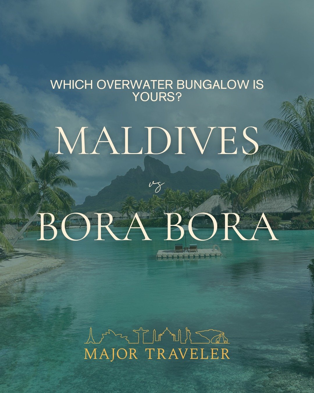 Both are stunning. Both are bucket list. But they're not the same trip.

Here's the honest comparison 👇

Maldives: Overwater bungalows, total isolation, crystal clear lagoons, no "island" to explore.

Bora Bora: Dramatic peaks, more activi