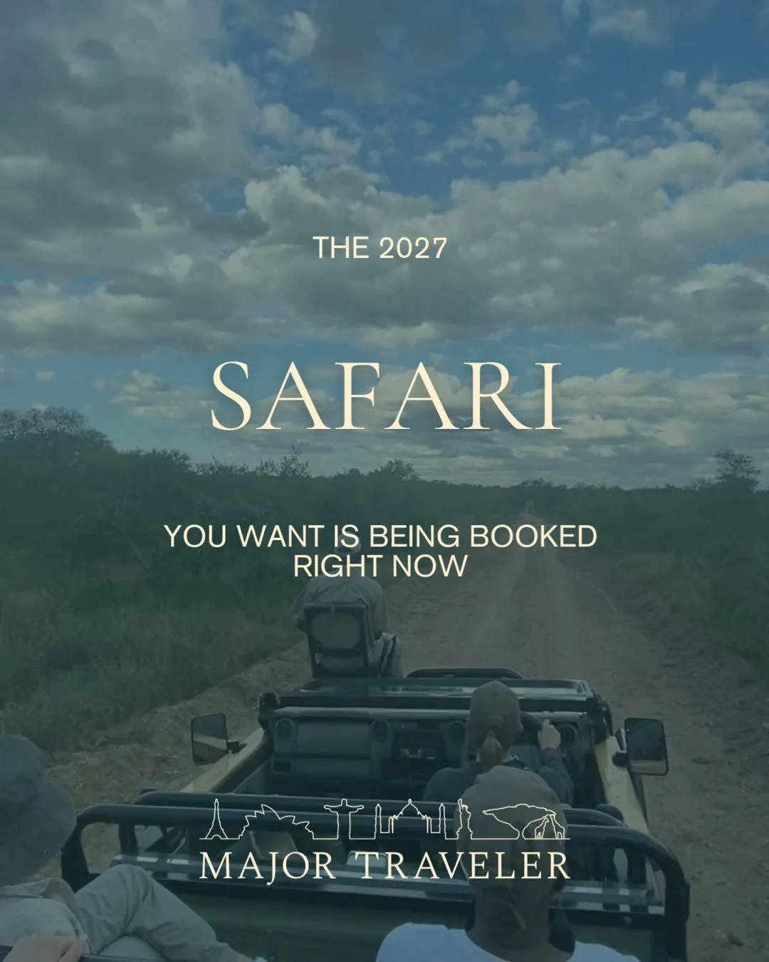 The safari you want in 2027 is being booked right now.

The best camps hold 8&ndash;12 tents. When they're gone, there's no "similar option down the road."

What booking 10-12 months out gets you:
&rarr; First pick of camps and guides
&rarr