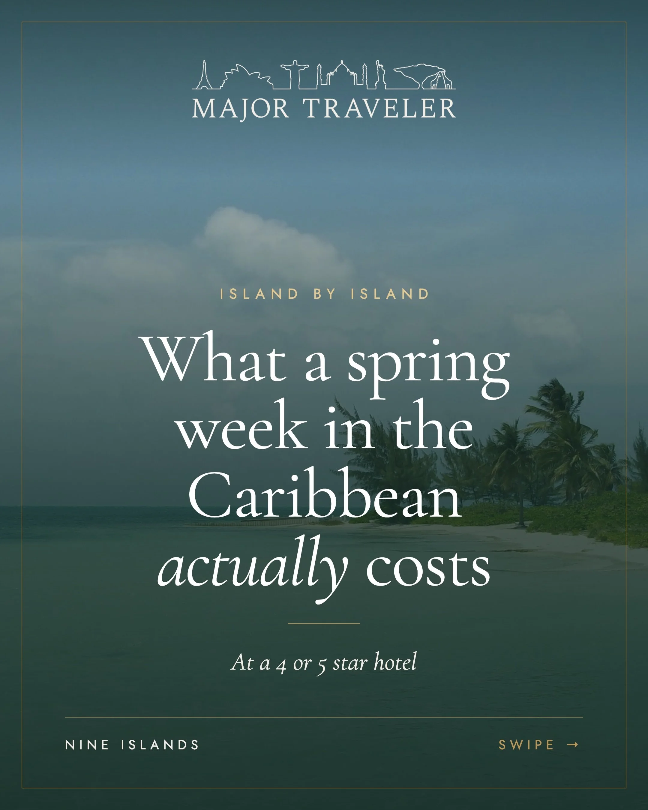 Curious what a spring week in the Caribbean actually costs? Swipe for our island-by-island budget, from St. Barths all the way to the Dominican Republic.

Spring is one of the busiest times to be in the islands. If you&rsquo;re thinking about March o