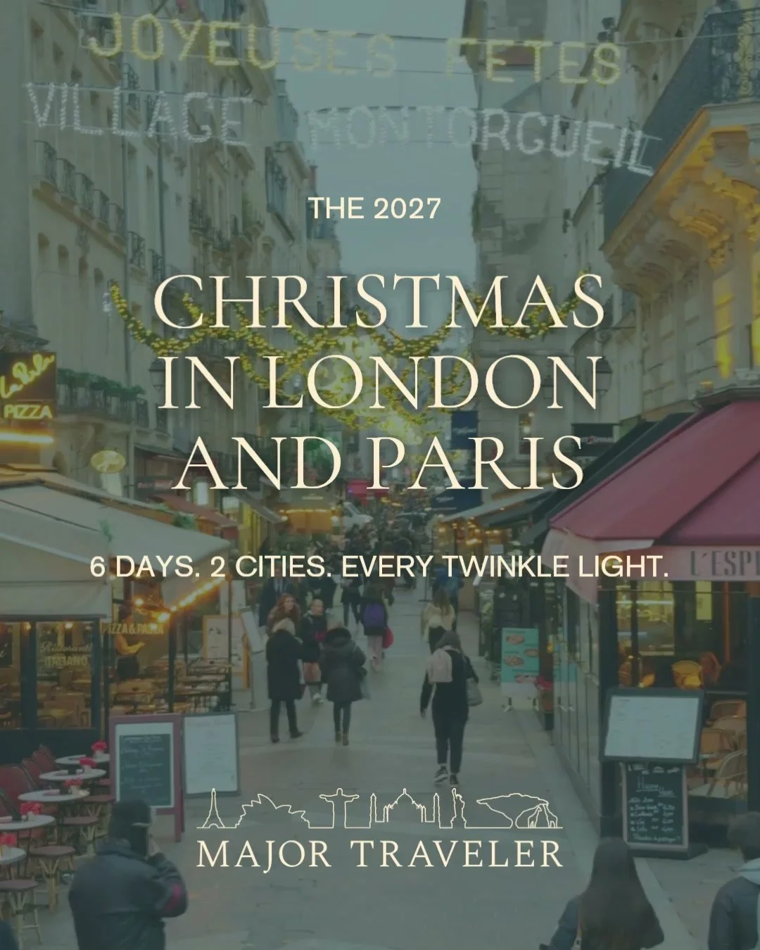 Christmas in London and Paris is one of our favorite December trips for a reason. Here's what 6 days looks like when we plan it:

✨ Afternoon tea and the Changing of the Guard in London
✨ Mulled wine, Winter Wonderland and carols at the Royal Albert 