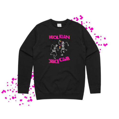 Black Skelly Crew Sweatshirt