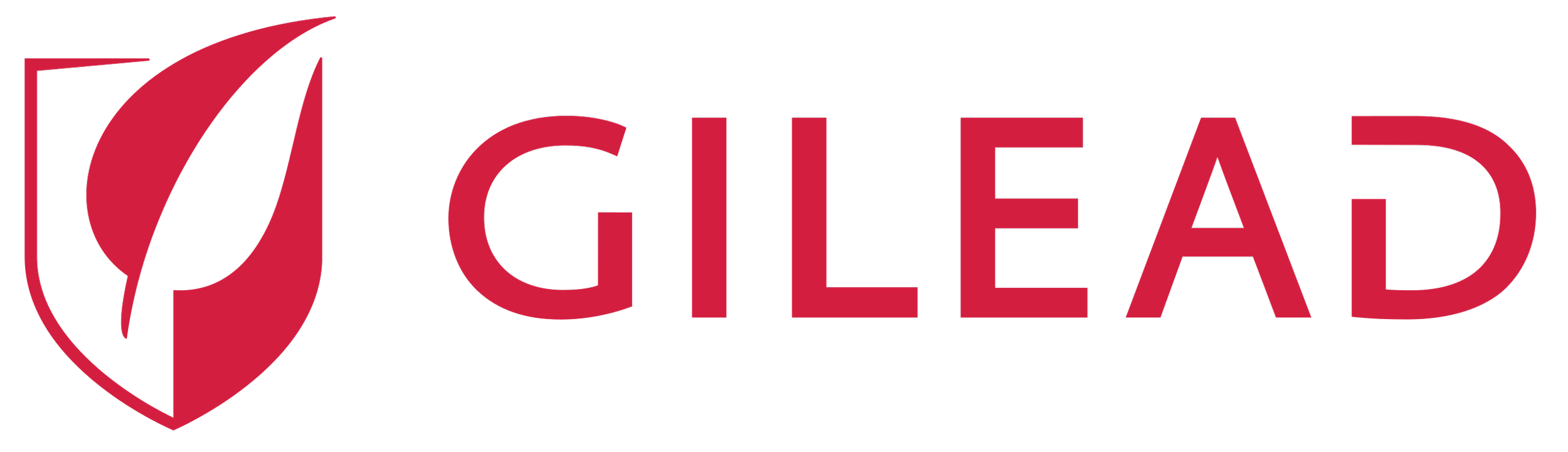 The Gilead logo featuring a red leaf symbol and the word 'Gilead' in red text.