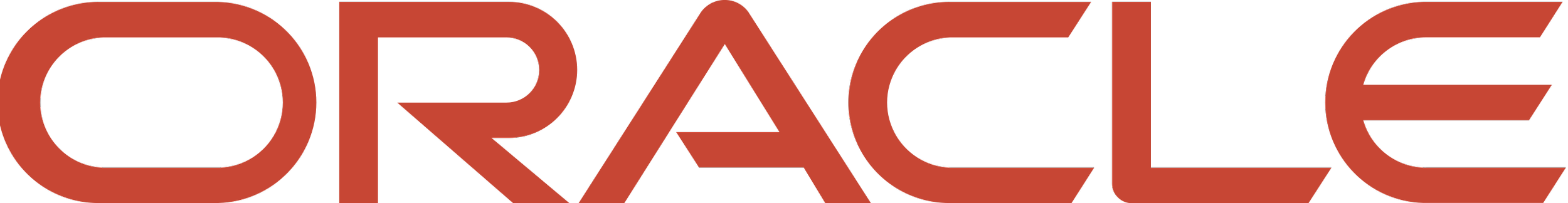 The word 'ORACLE' written in bold, stylized, red-orange letters on a black background.