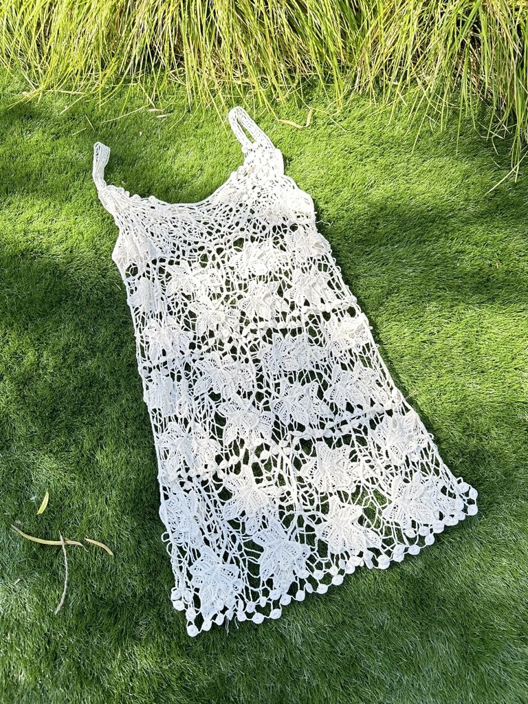 Crochet Cream Dress