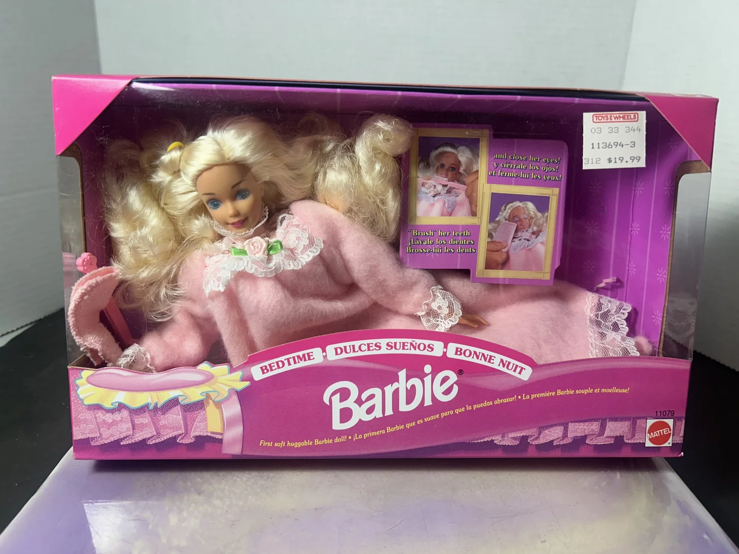 Vintage Mattel 1993 Bedtime Barbie Doll Soft Body #11079 NIB