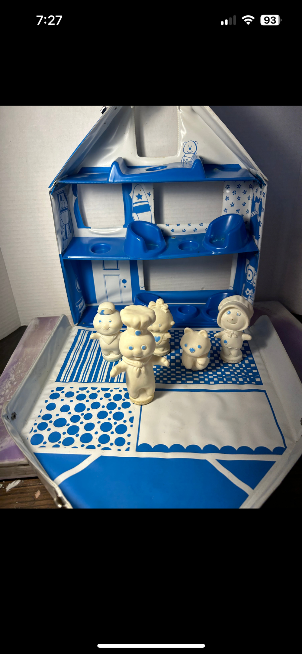Vintage Pillsbury Playthings - Dollhouse and Characters