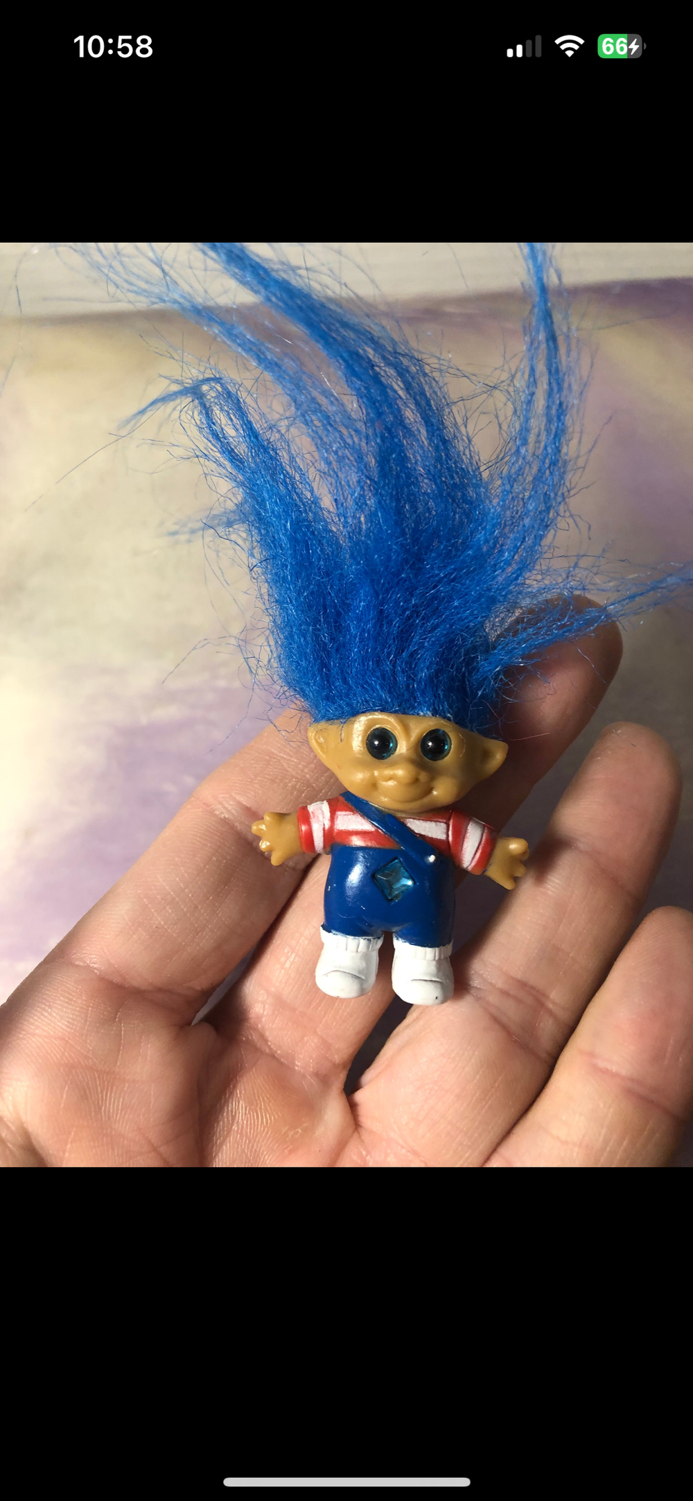 Troll Toy Blue Hair SOMA Trolls Blue Hair Troll Figurine Blue Hair - Main Image