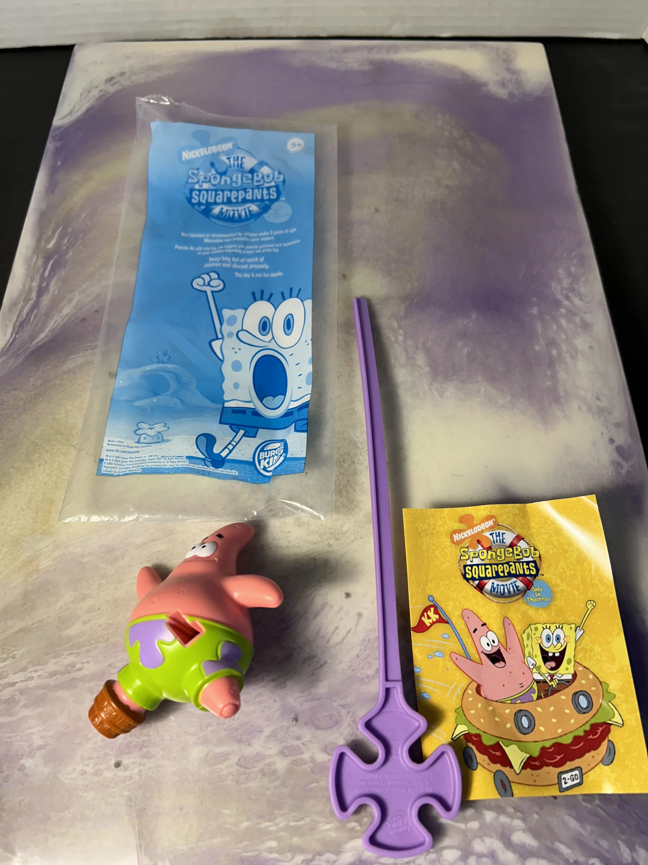 2003 Burger King - the Spongebob Squarepants Movie - Bucket Breakin Patrick - Kids Meal Toy